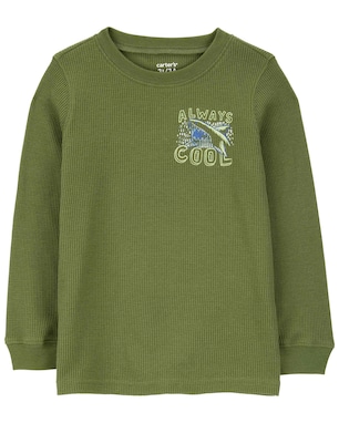 Camiseta infantil texturizada always cool verde | Carter's