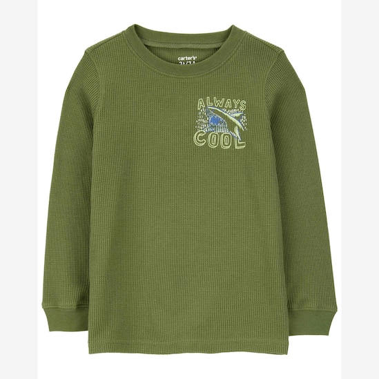 Camiseta infantil texturizada always cool verde | Carter's