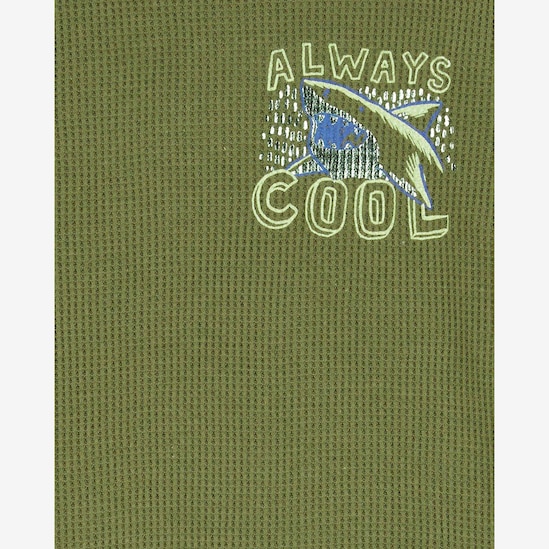 Camiseta infantil texturizada always cool verde | Carter's