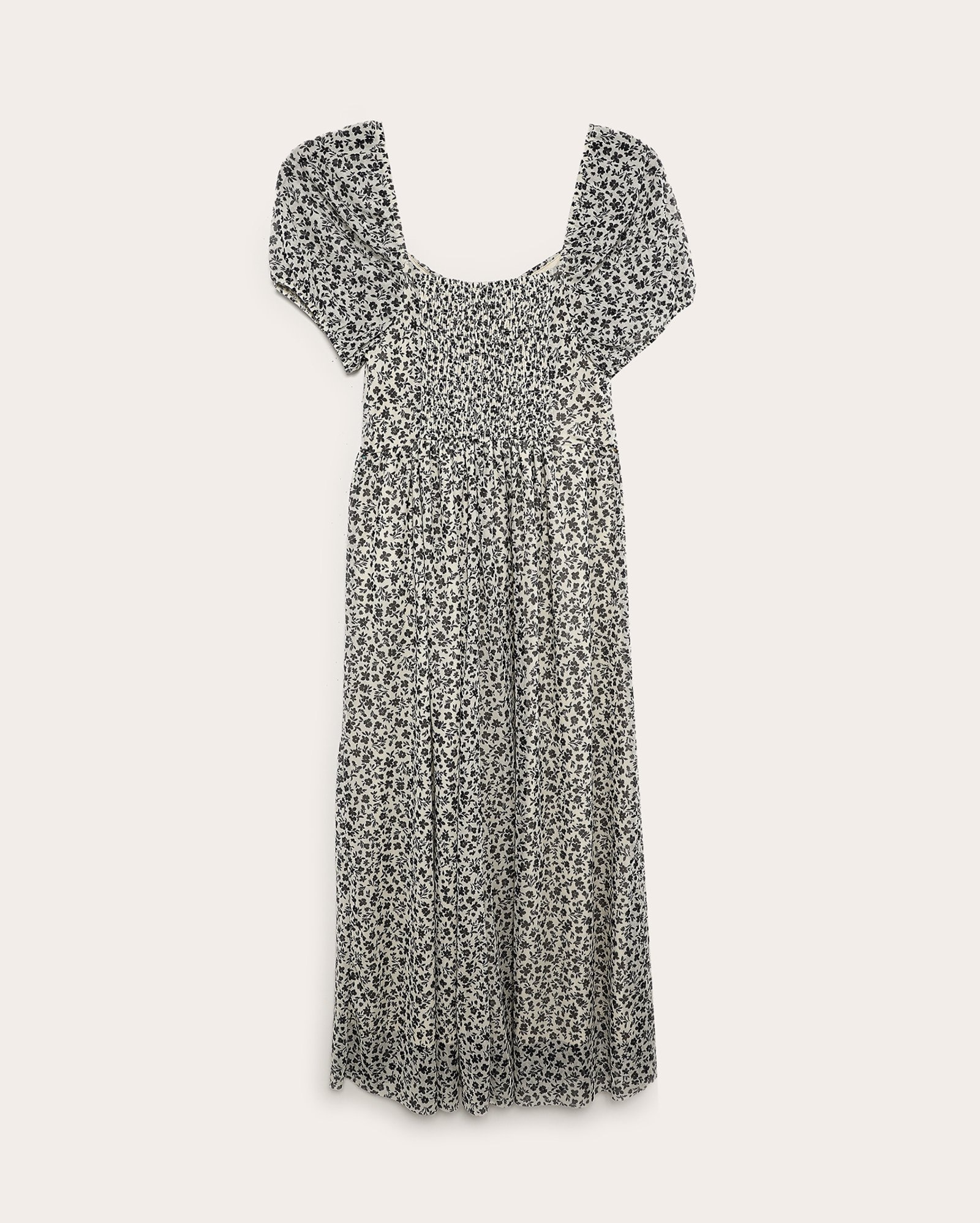 Vestido juvenil midi mangas bufantes de tule floral multicor | Pool
