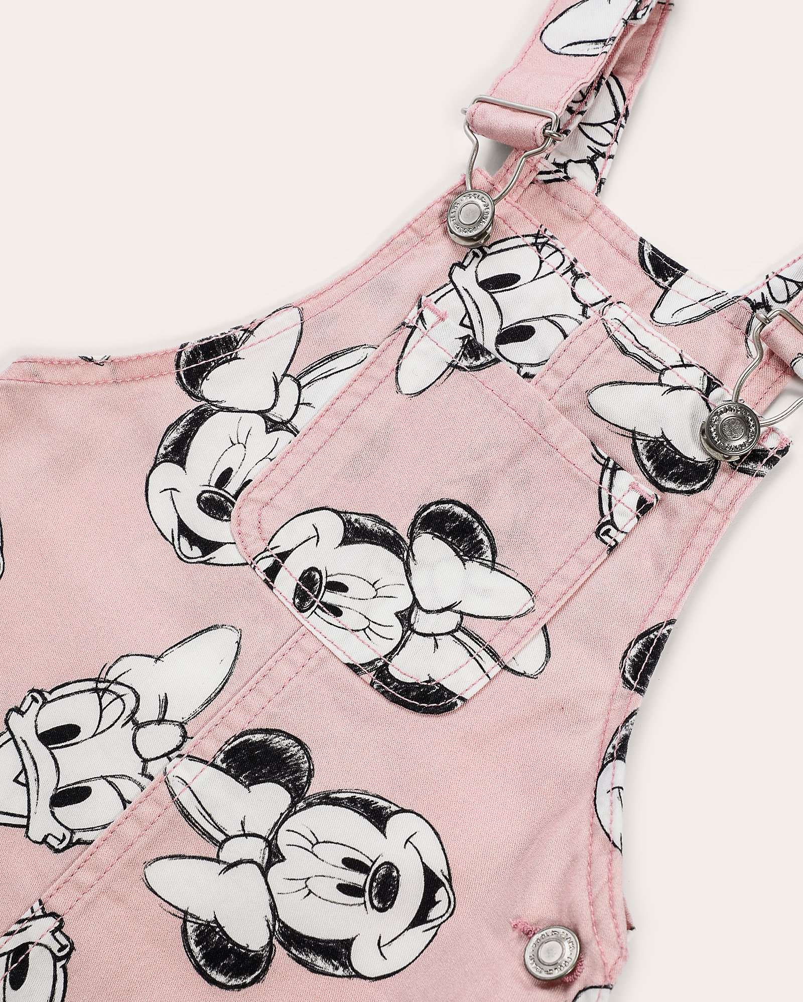 Salopete sarja infantil com bolso Minnie 1-4A rosa | Disney