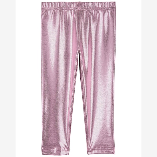 Calça legging infantil metalizada rosa | Carter's