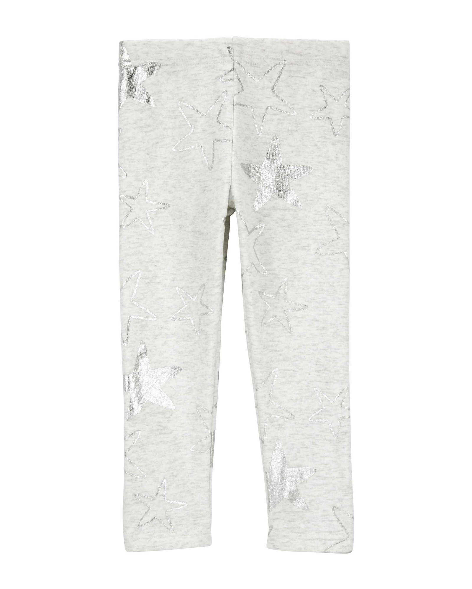 Calça legging bebê peluciada estrelas brilhosas cinza | Carter's