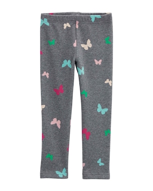 Calça legging bebê peluciada borboletas mescla cinza | Carter's