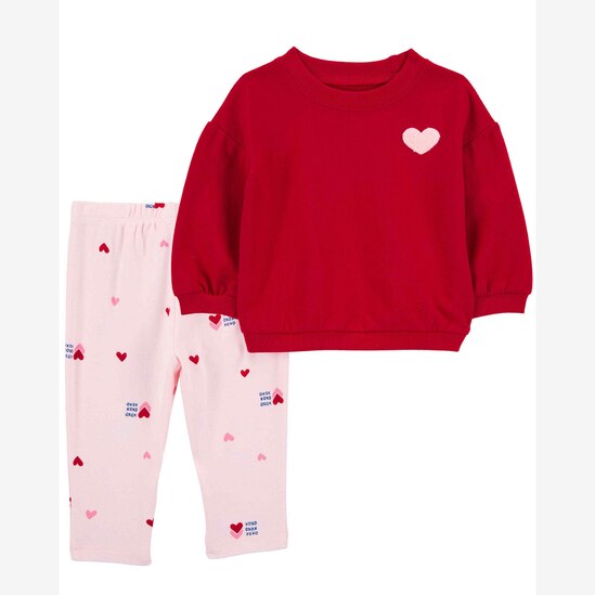 Conjunto longo bebê 2 peças Valentine's Day multicor | Carter's