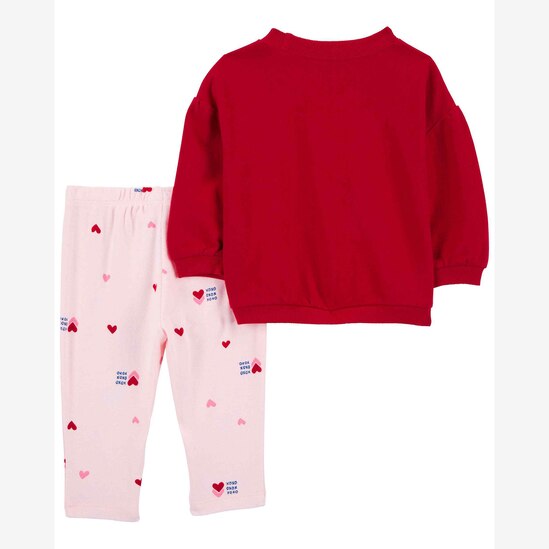 Conjunto longo bebê 2 peças Valentine's Day multicor | Carter's