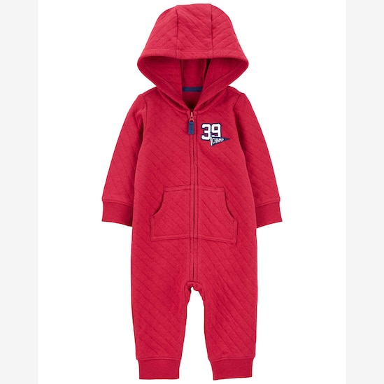 Macacão bebê com capuz champ 39 vermelho | Carter's