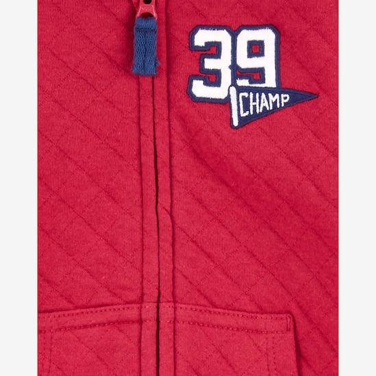 Macacão bebê com capuz champ 39 vermelho | Carter's