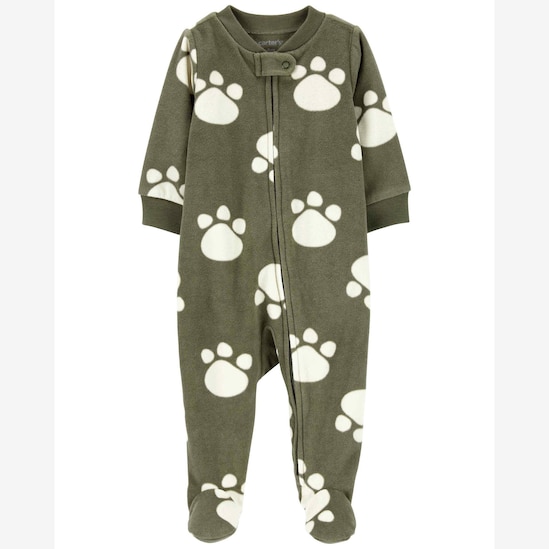 Macacão bebê plush com pezinhos cachorro verde | Carter's