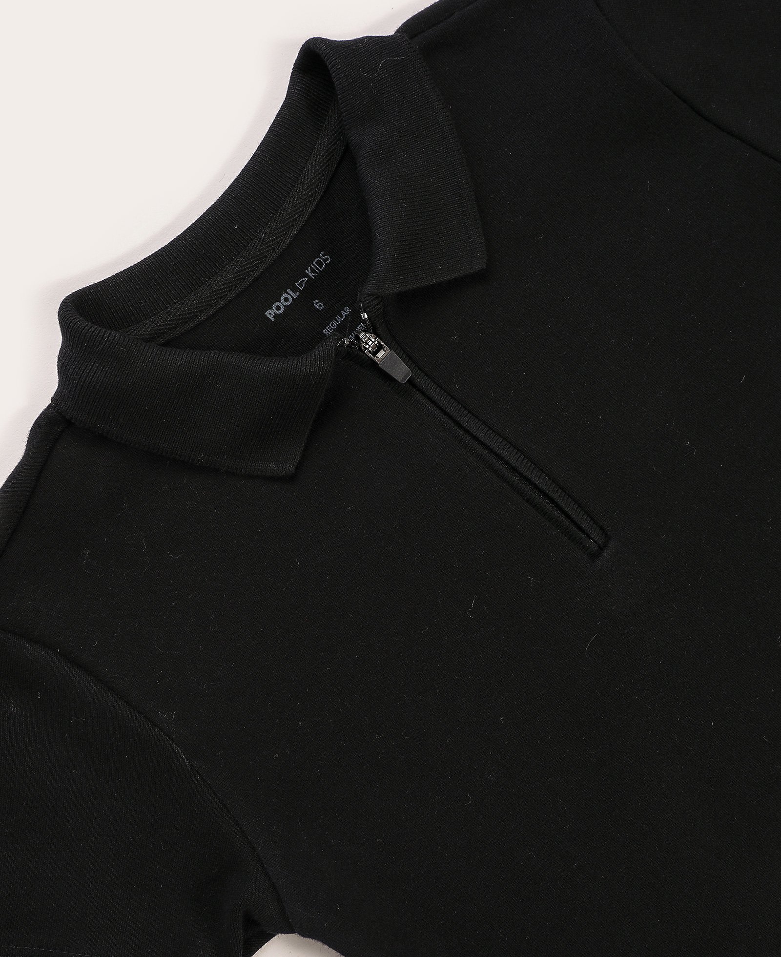 Camisa polo infantil com zíper 4-10A preto | Pool Kids — foto 3