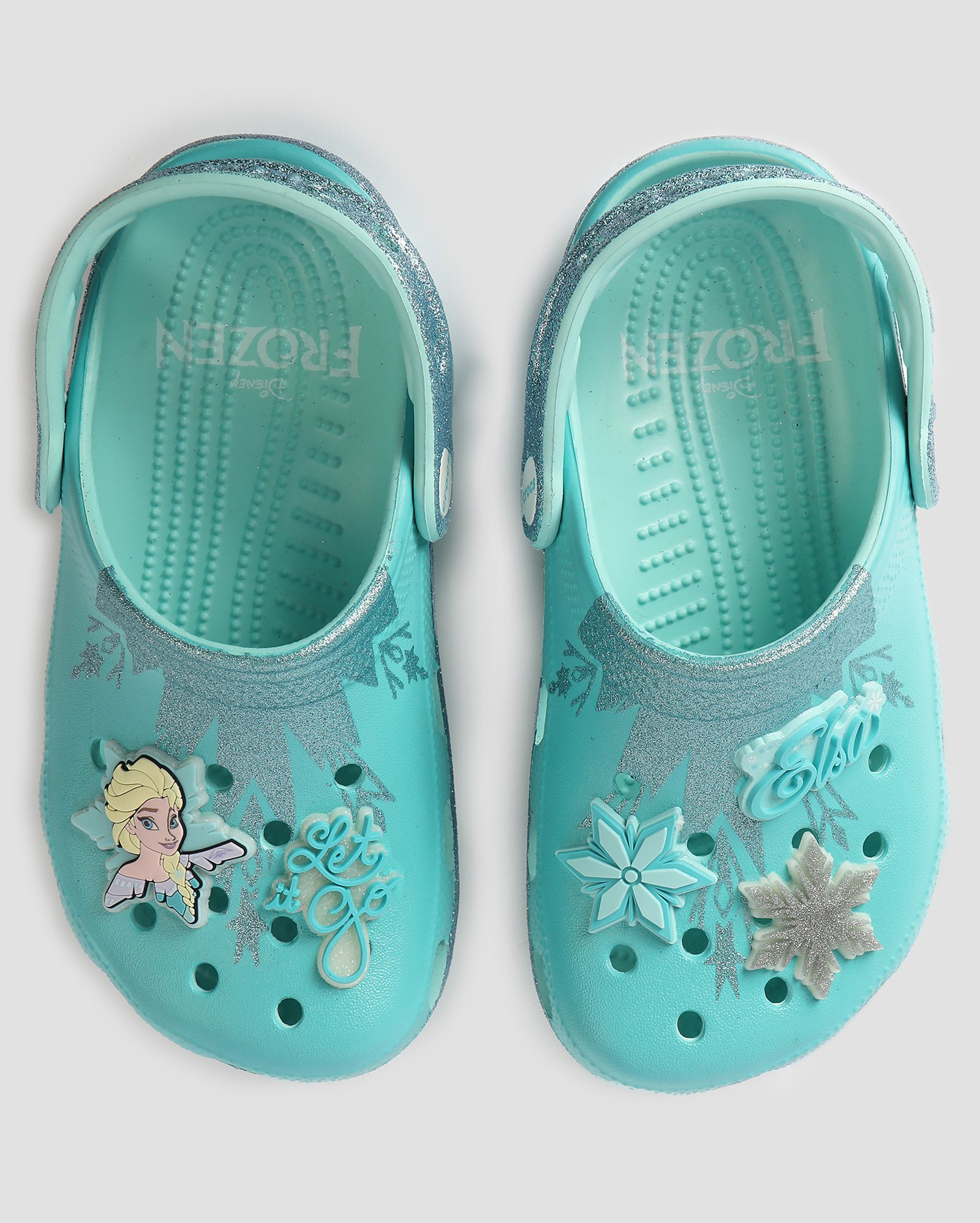 Sandália juvenil clog Frozen azul | Crocs
