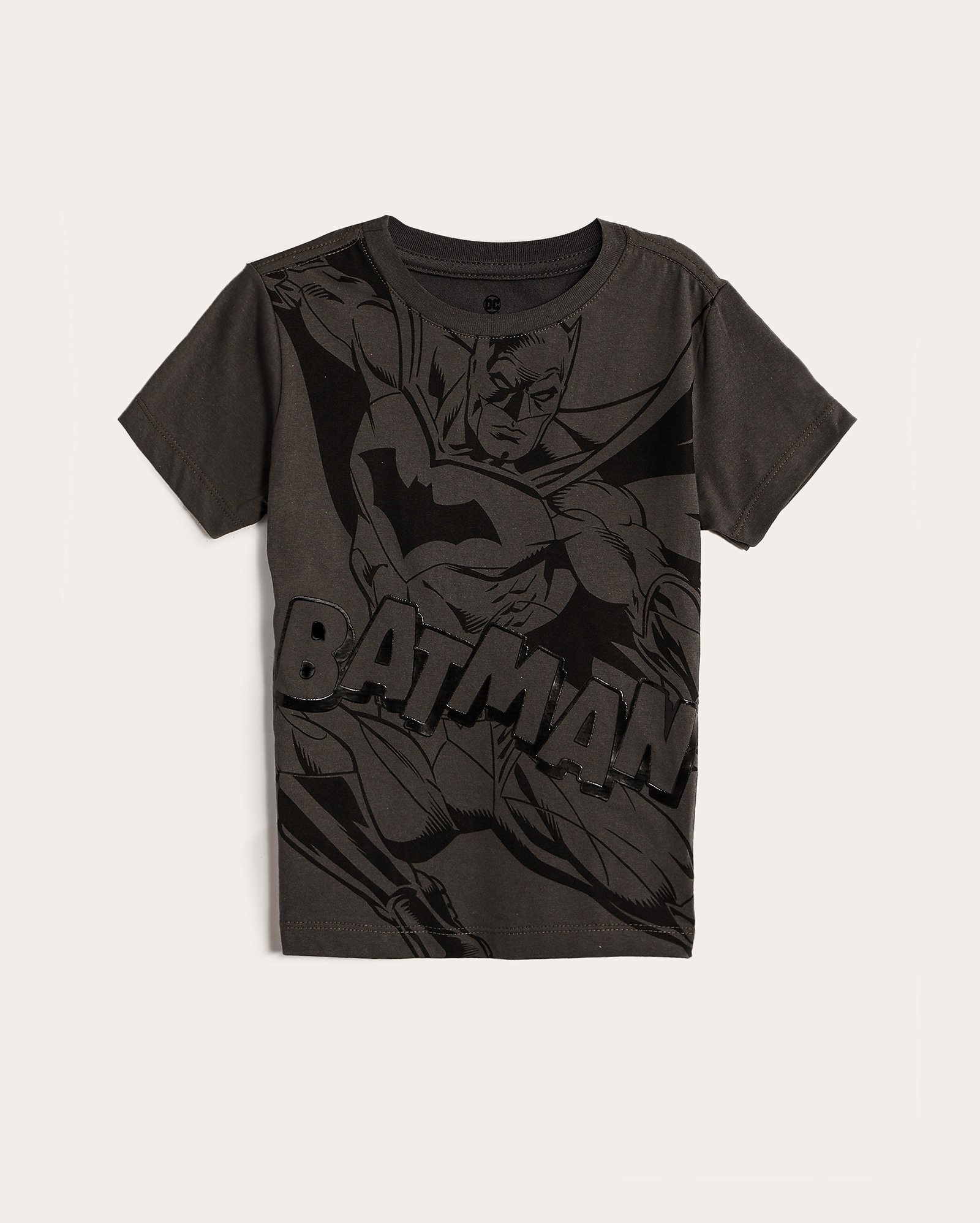Camiseta infantil manga longa Batman 4-10A cinza | DC Comics