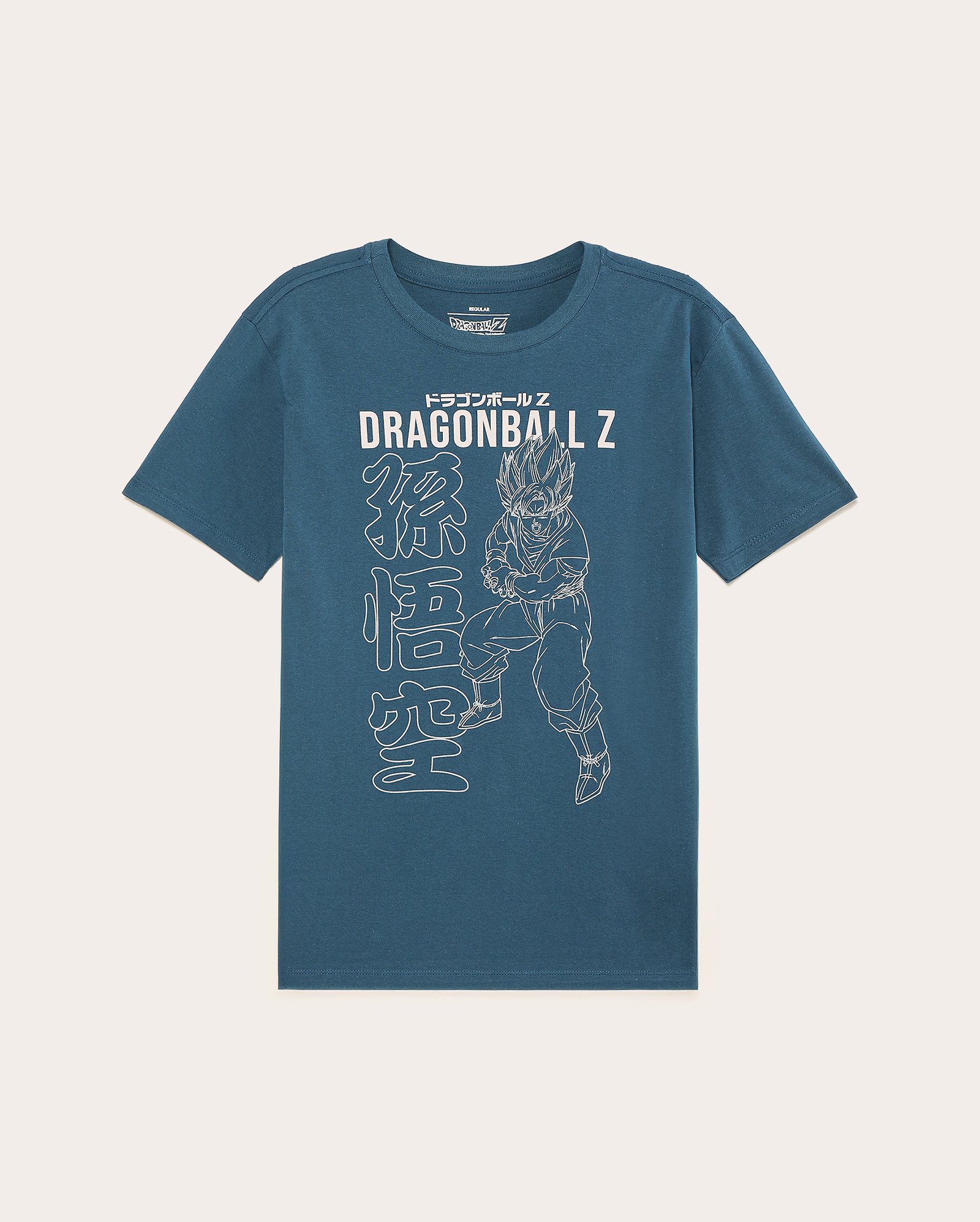 Camiseta juvenil manga curta estampada azul | Dragon Ball Z