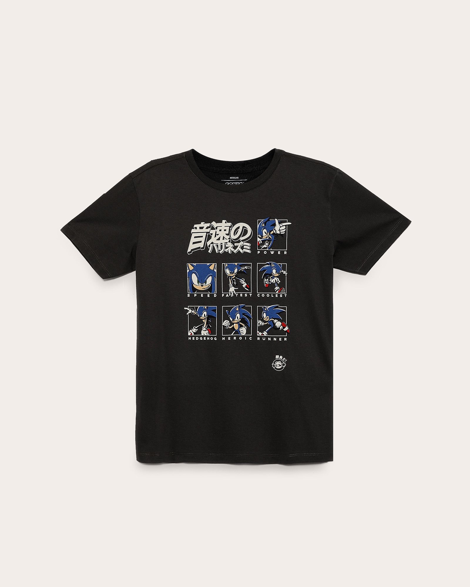 Camiseta juvenil regular Sonic coolest cinza | SEGA