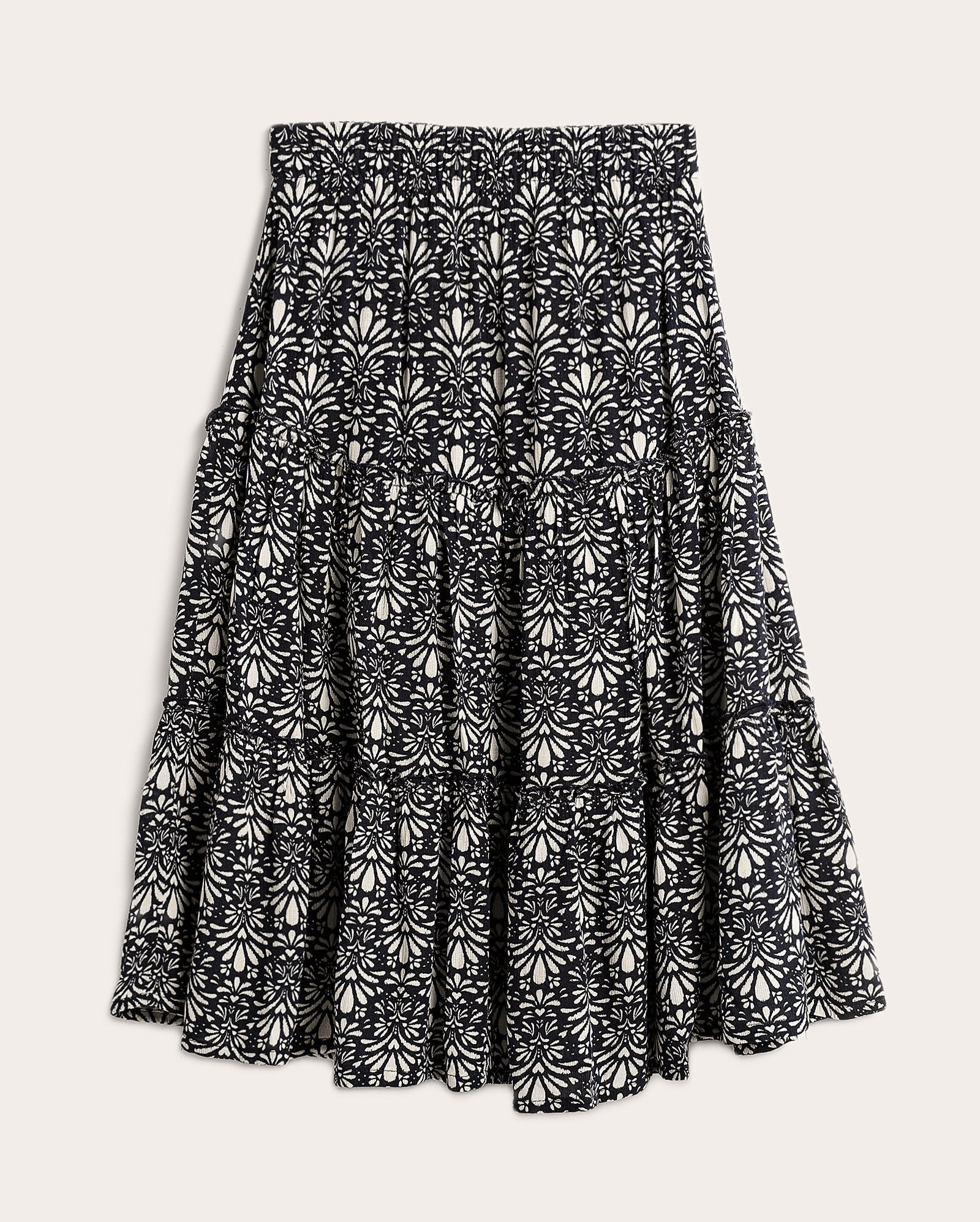 Saia longa infantil evasê em viscose floral 4-10A azul | Pool Kids