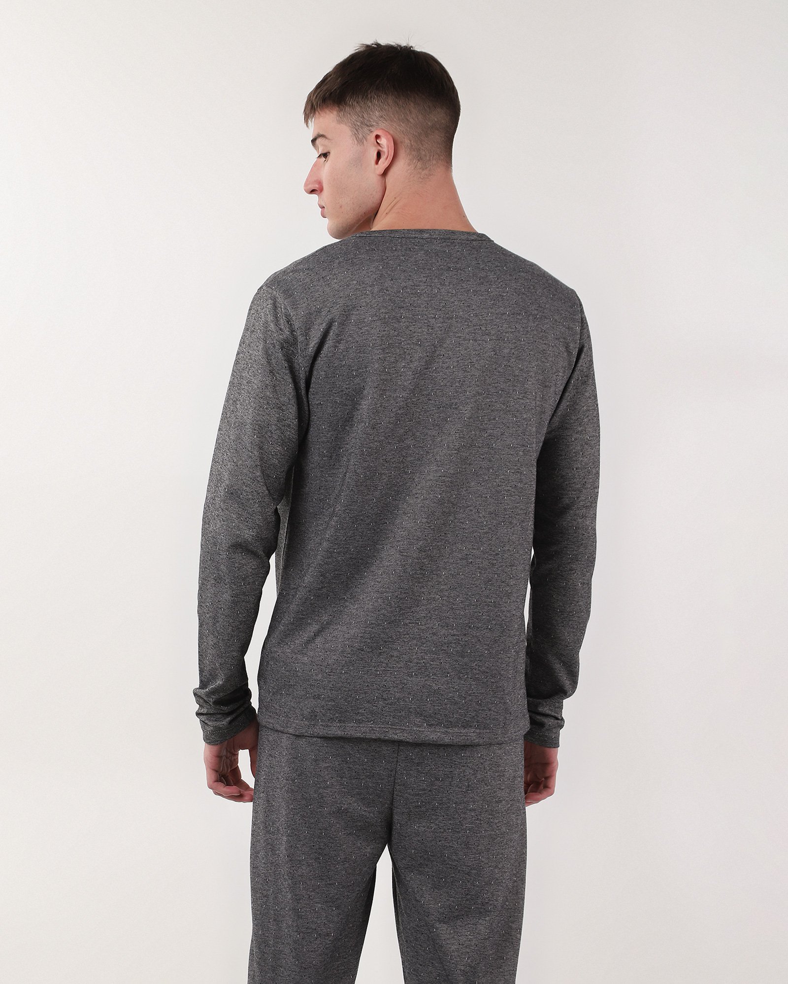 Pijama longo masculino americano texturizado cinza | Riachuelo