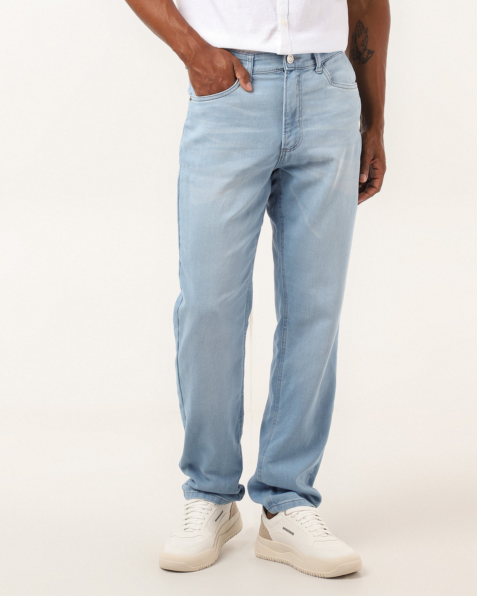 Calça jeans masculina Comfy slim - Jeans Claro | Pool Jeans