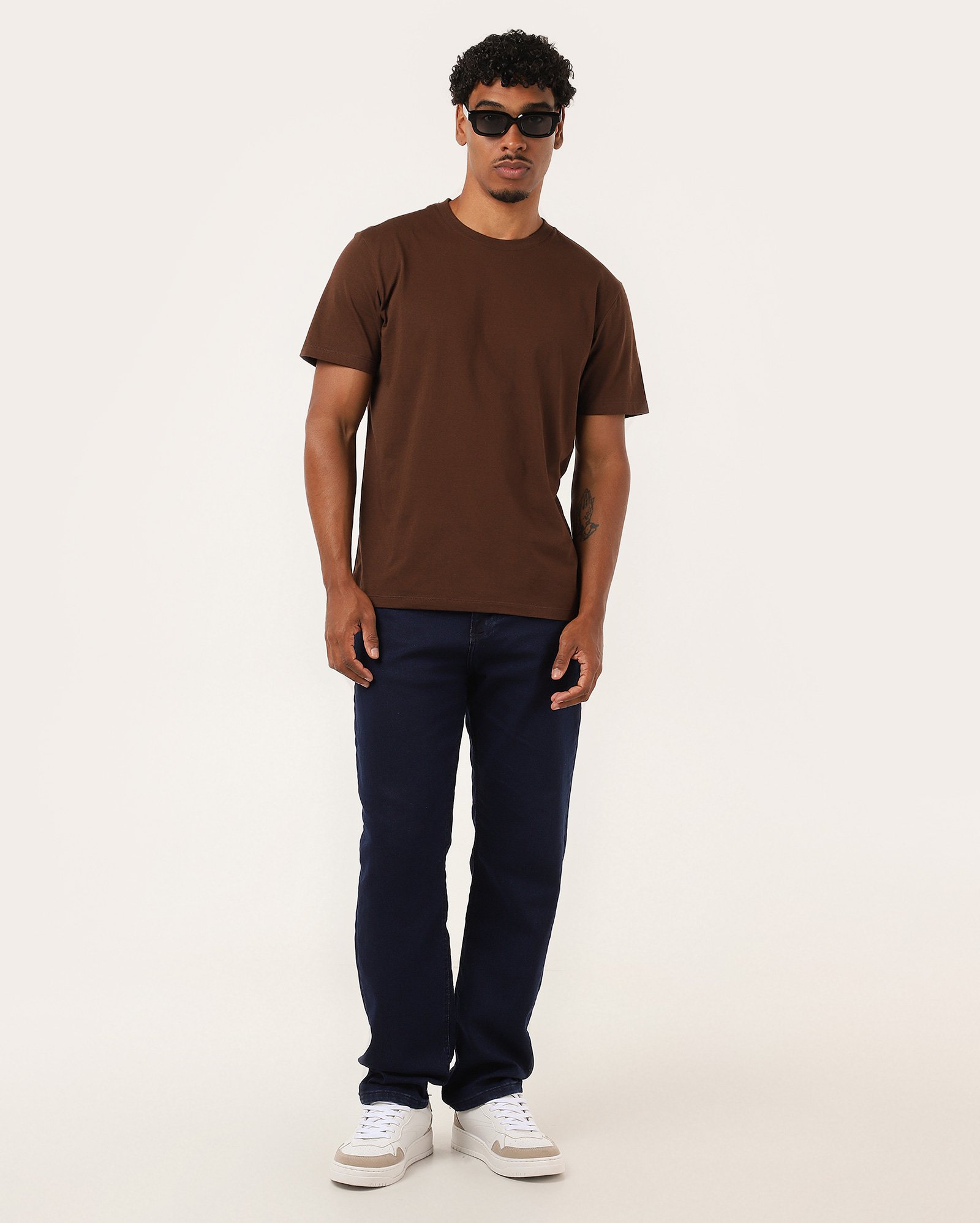 Calça jeans masculina Comfy reta denim médio | Pool Jeans