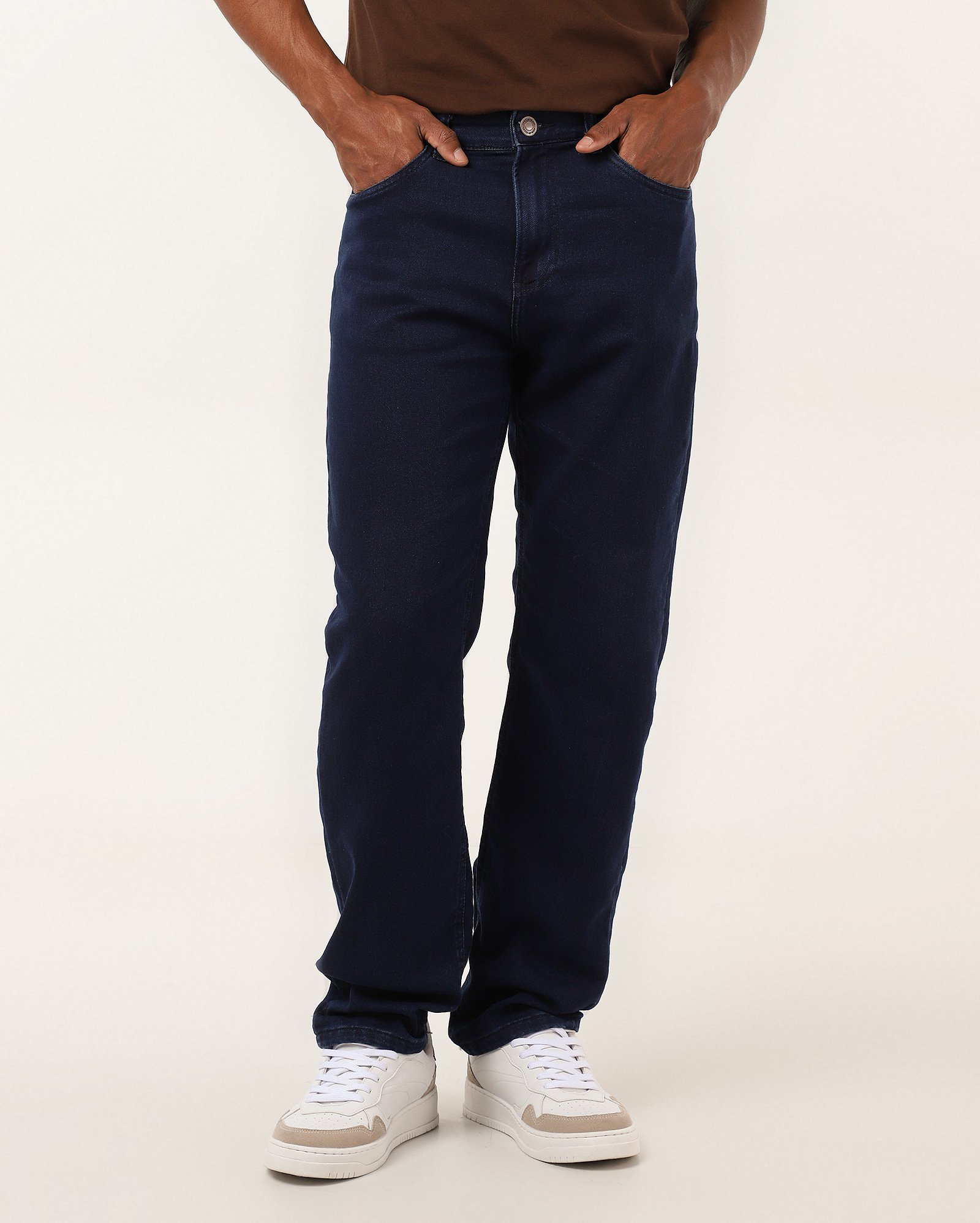 Calça jeans masculina Comfy reta denim médio | Pool Jeans