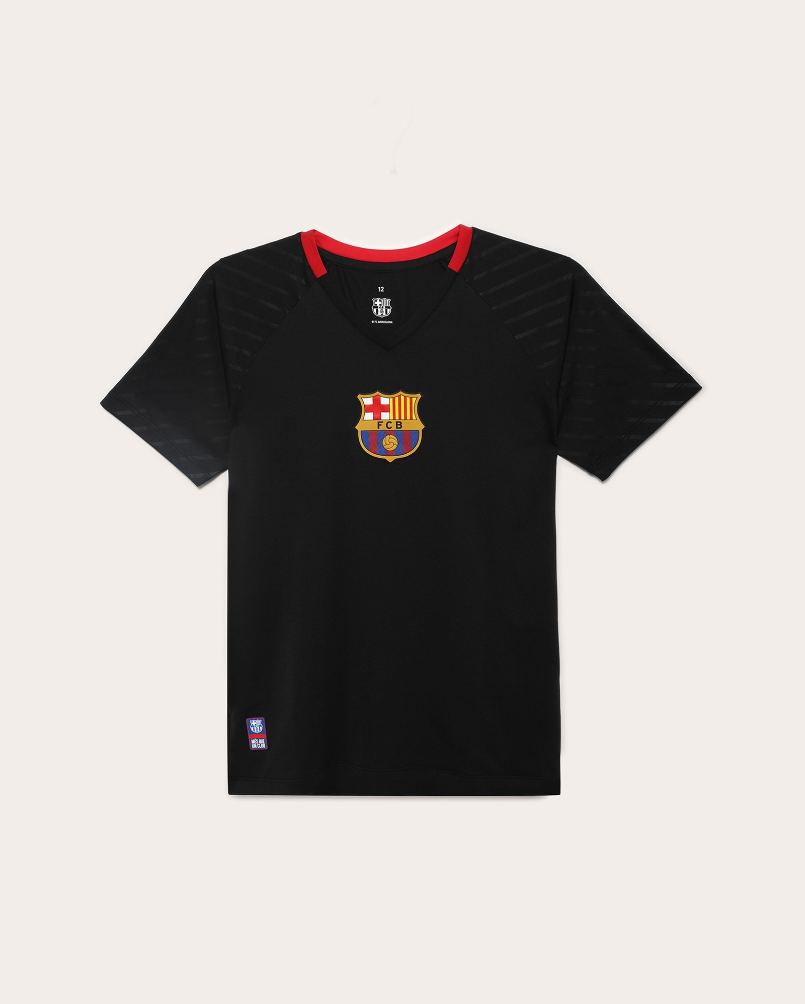 Camiseta juvenil futebol Barcelona gola v preta