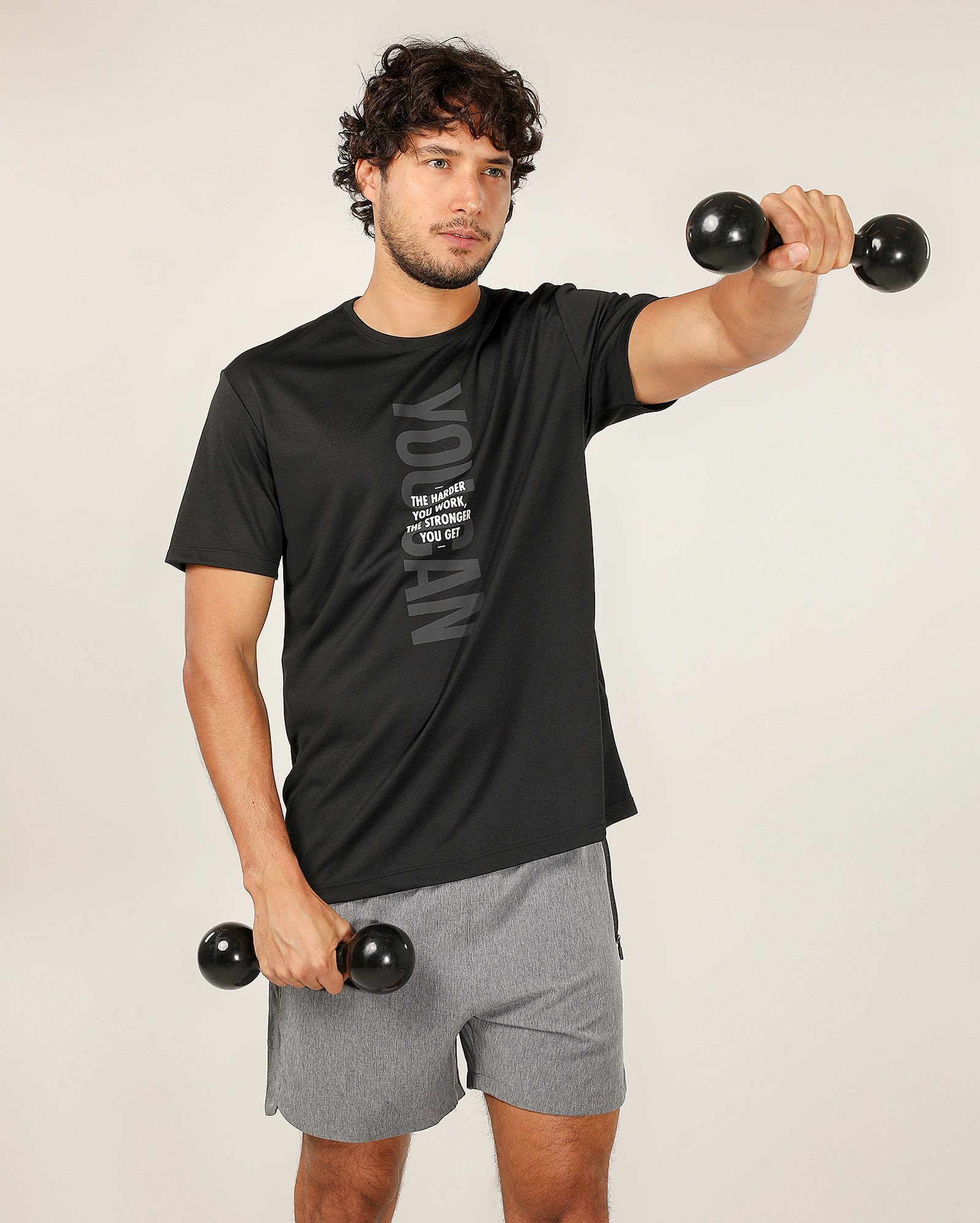 Camiseta esportiva masculina regular you can preta | Body Work