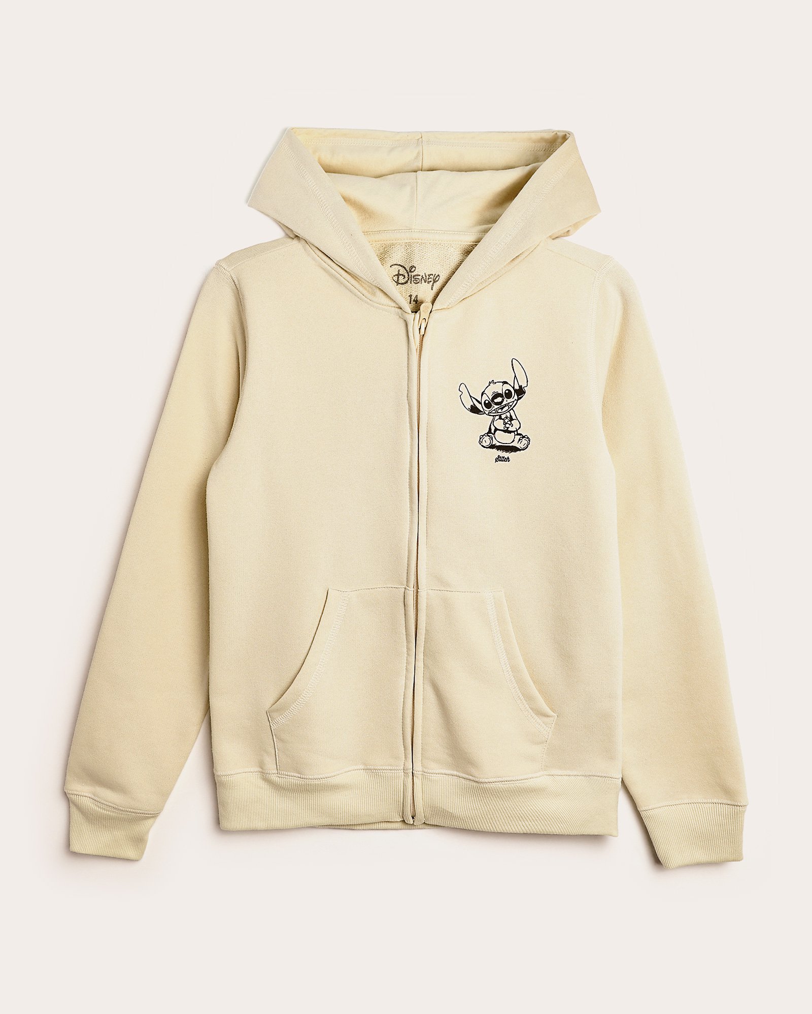 Blusa de moletom juvenil aberta Stitch bege | Disney