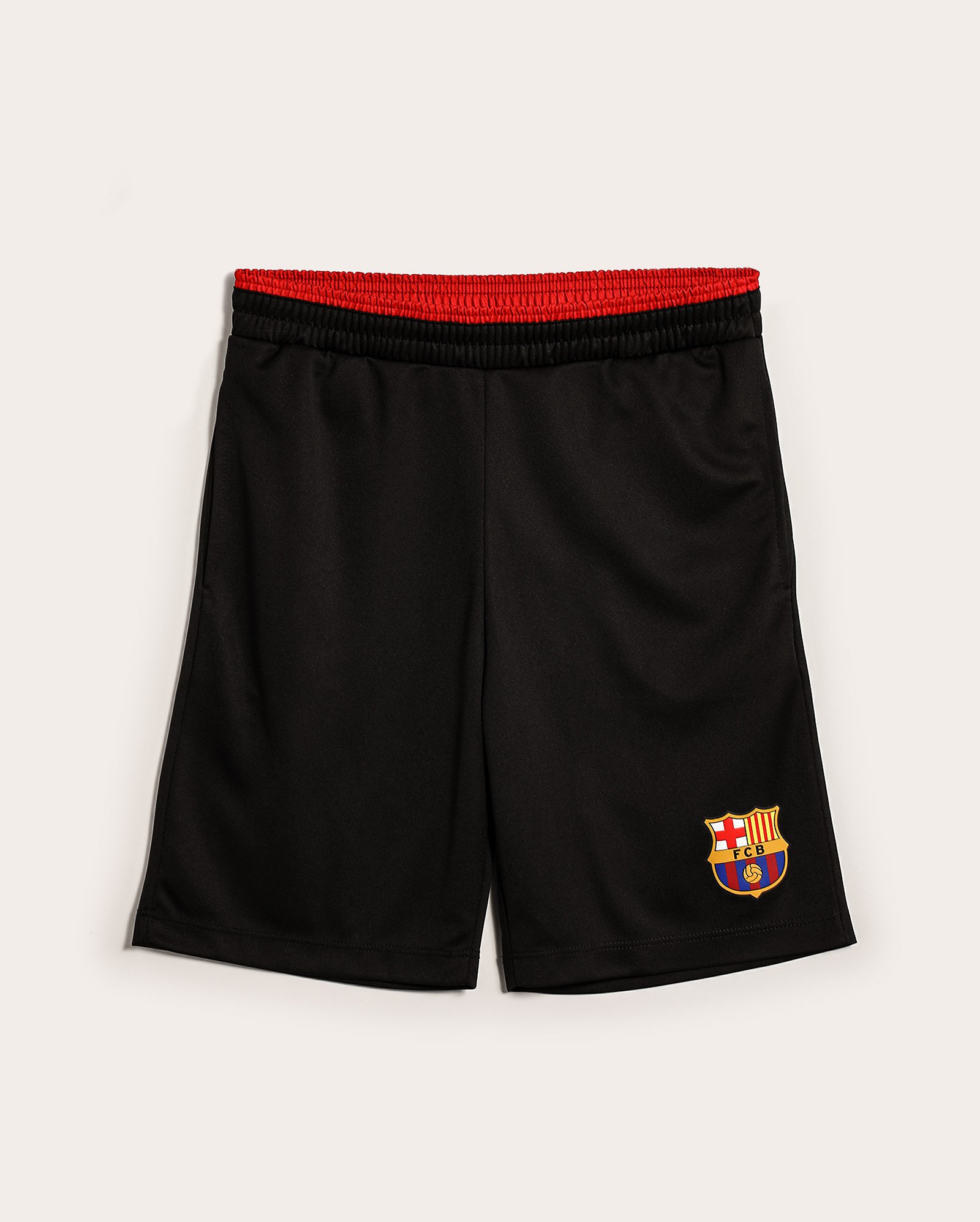 Bermuda juvenil futebol Barcelona cós elástico preta