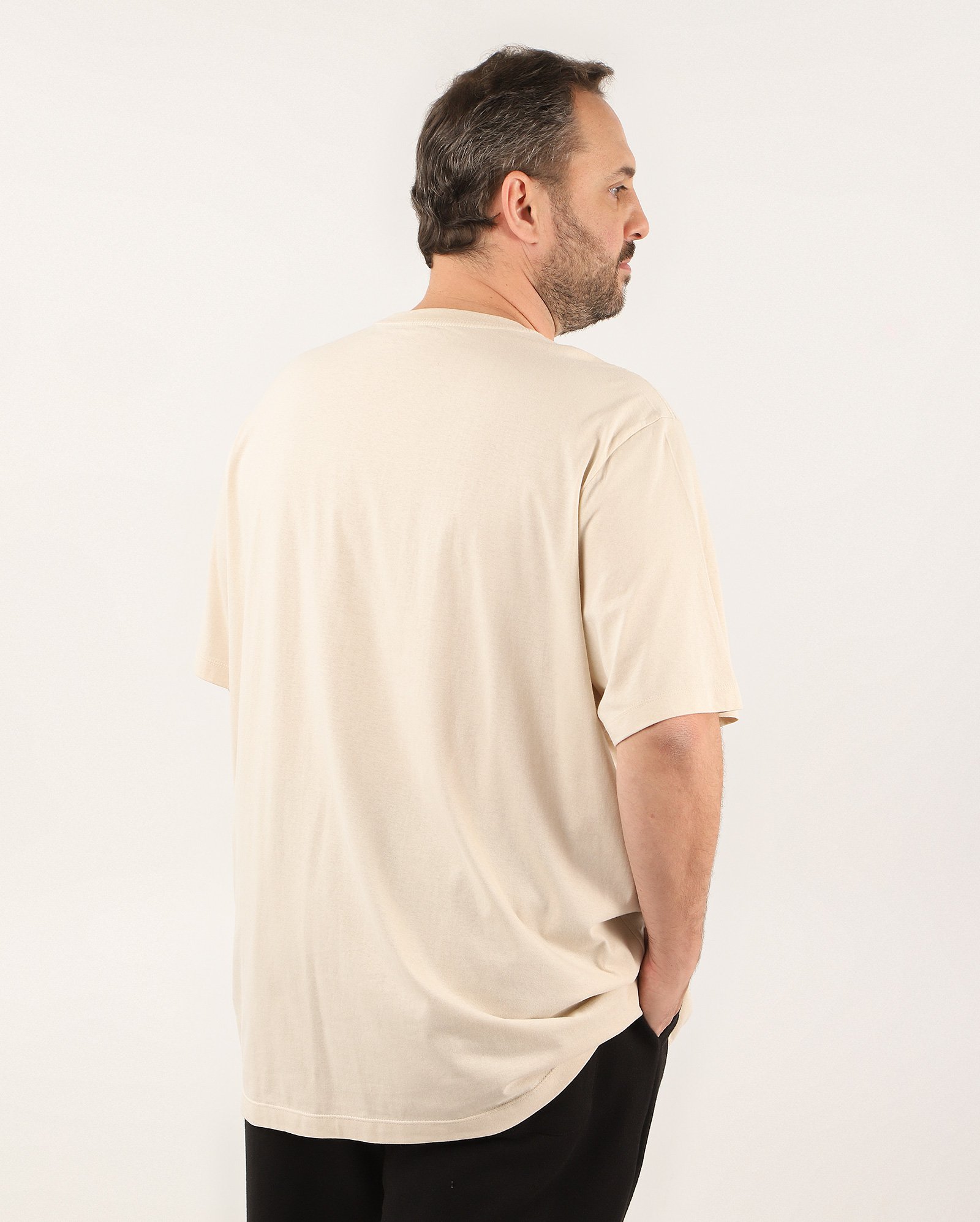 Camiseta plus size masculina regular minimalist bege | Original Plus by Riachuelo