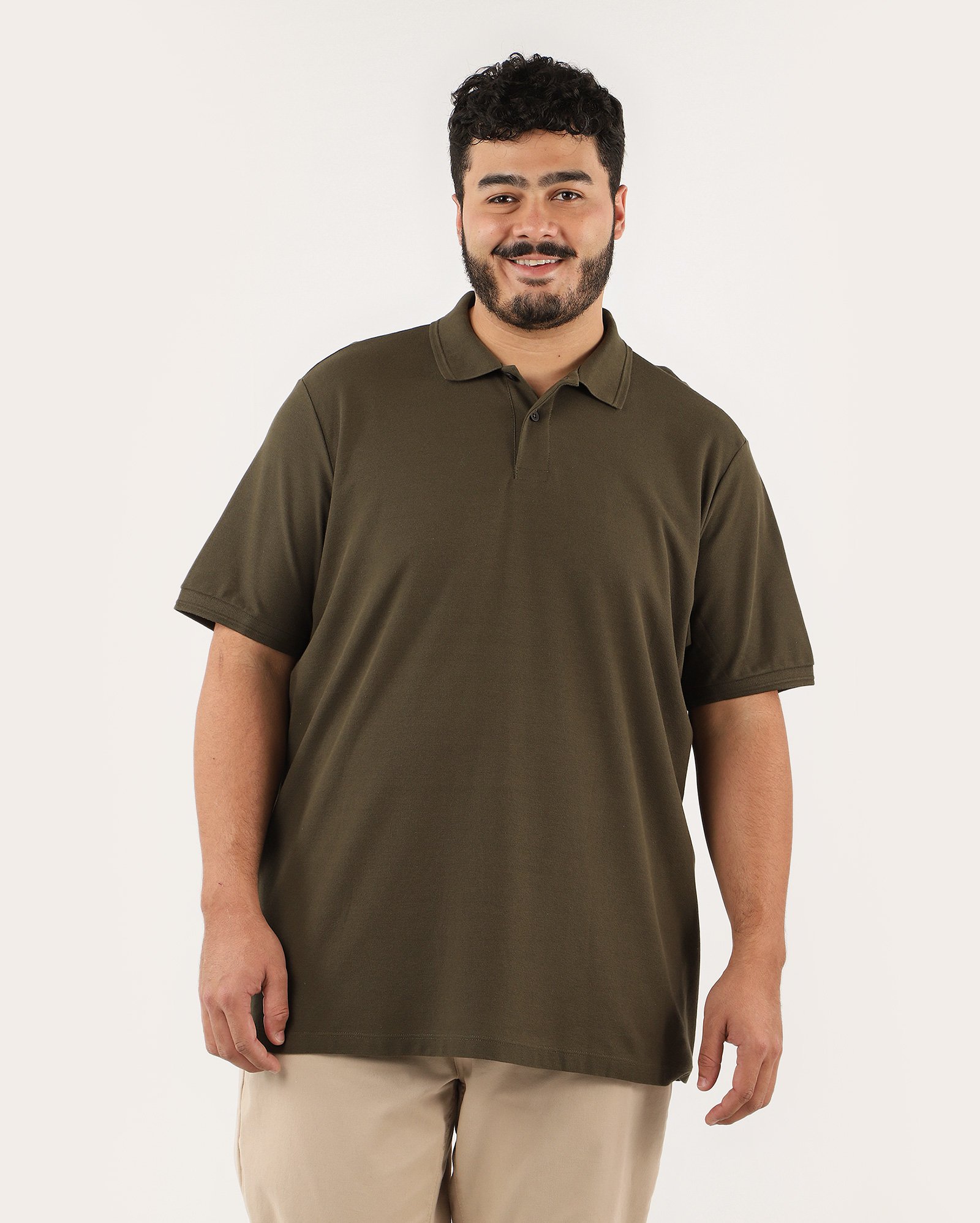 Camisa polo plus size masculina Pool Legacy piquet - Verde Escuro