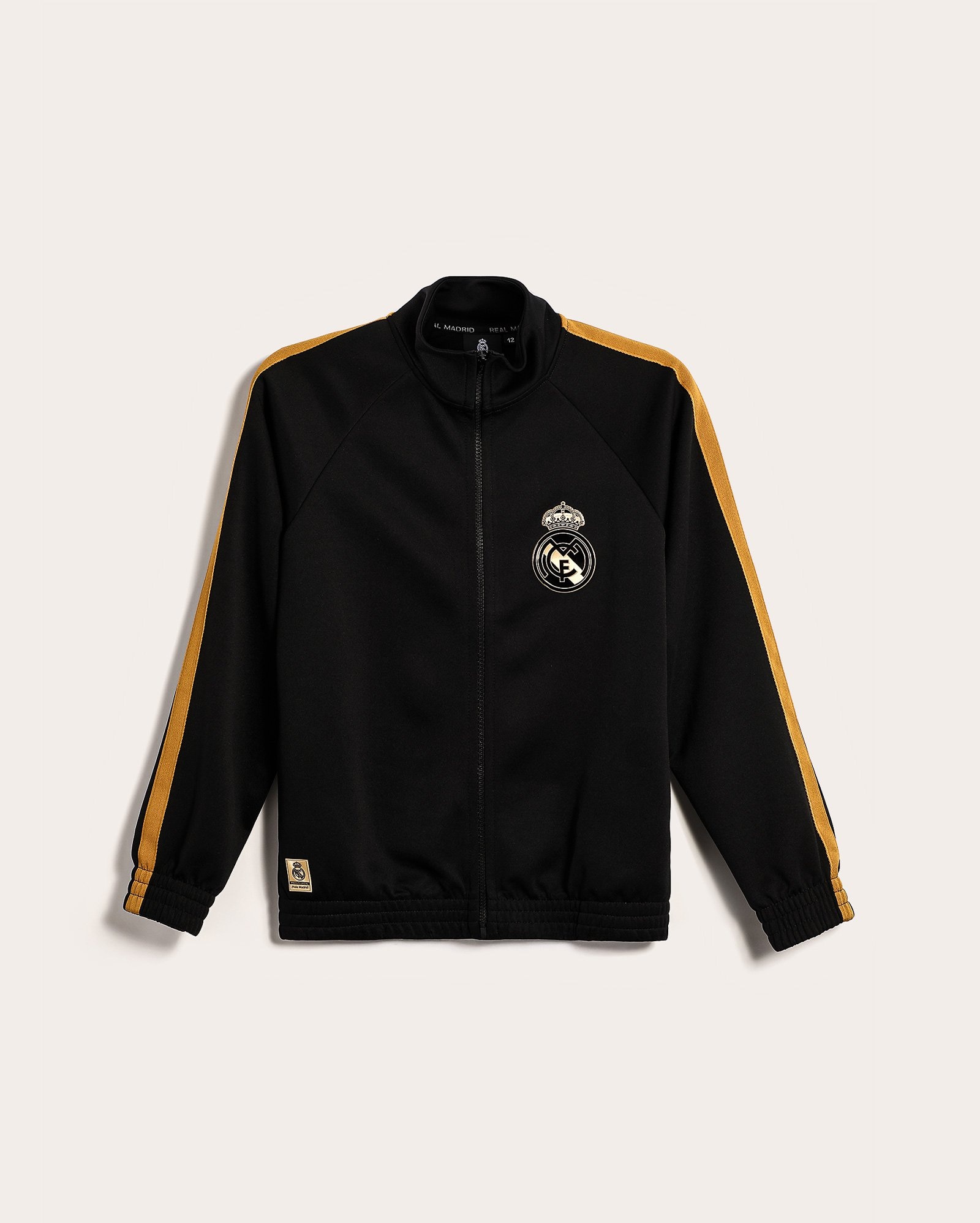 Jaqueta juvenil gola alta futebol Real Madrid C.F preta