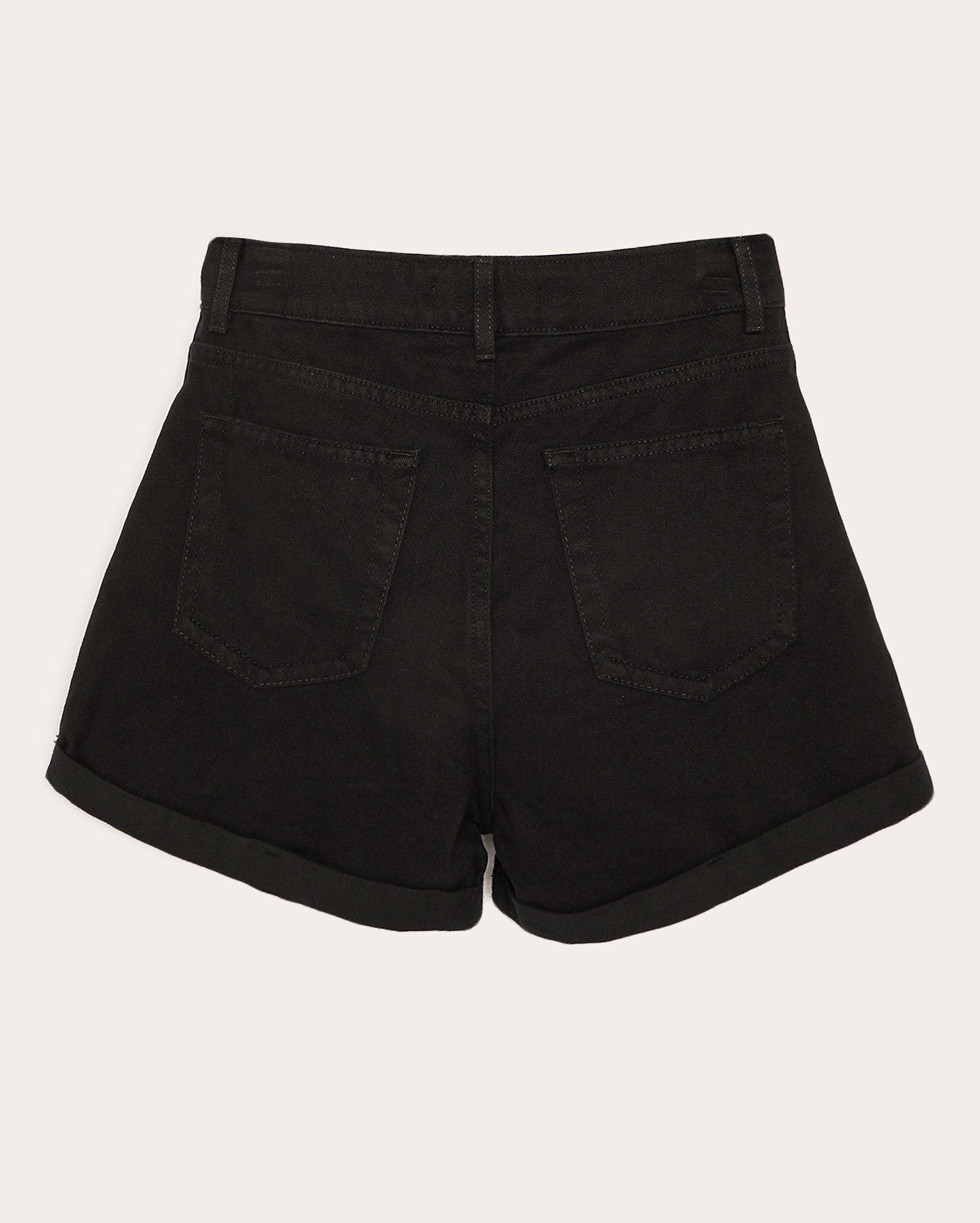 Short sarja juvenil mom barra dobrada preto | Pool