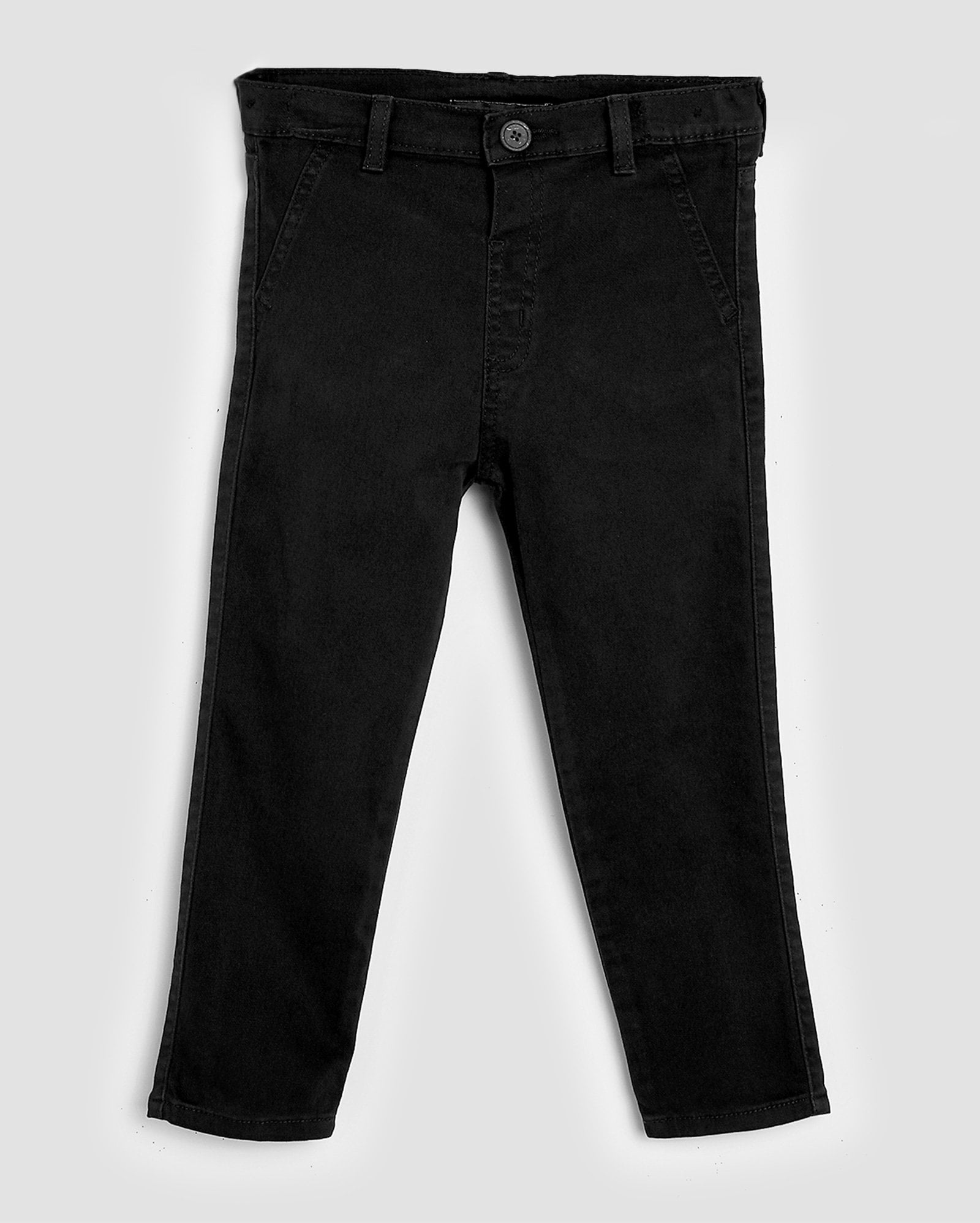 Calça sarja infantil skinny chino cós elástico 1-4A azul