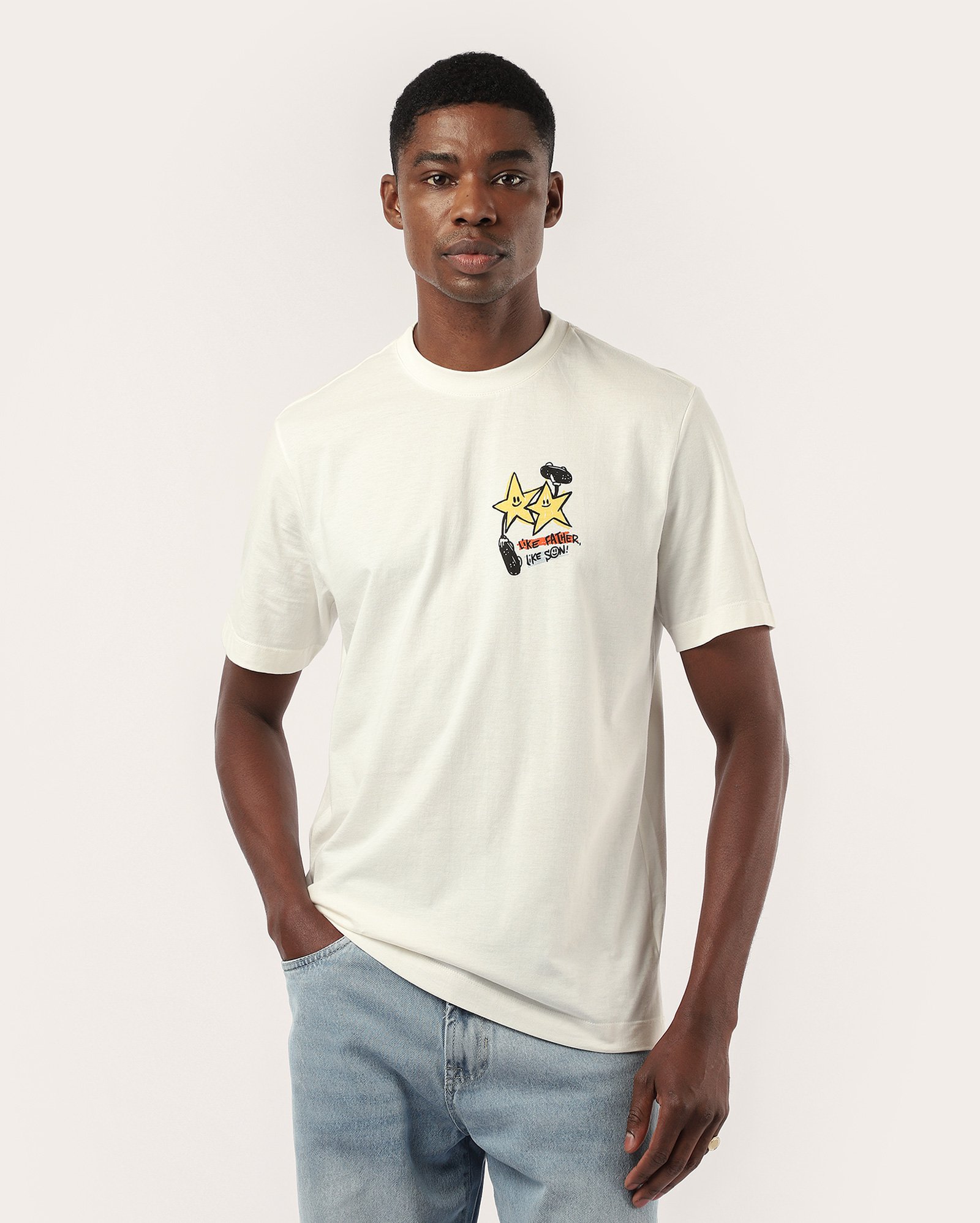 Camiseta masculina like father like son branca | Pool