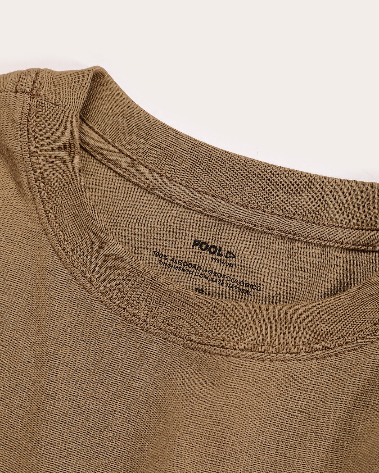Camiseta juvenil relaxed de algodão agroecológico - Marrom Claro | Riachuelo