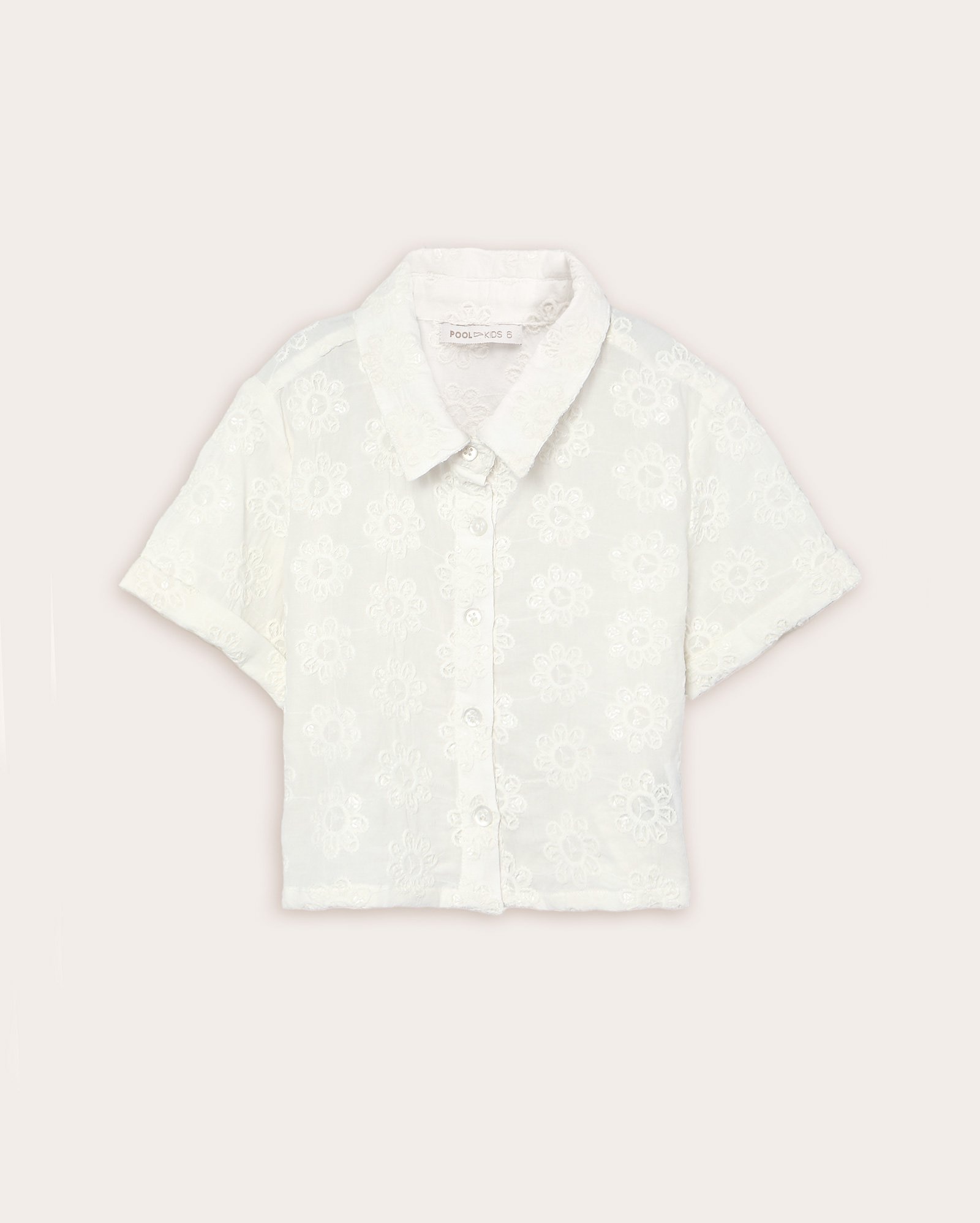 Camisa infantil bowling com bordado paetê 4-10A branca