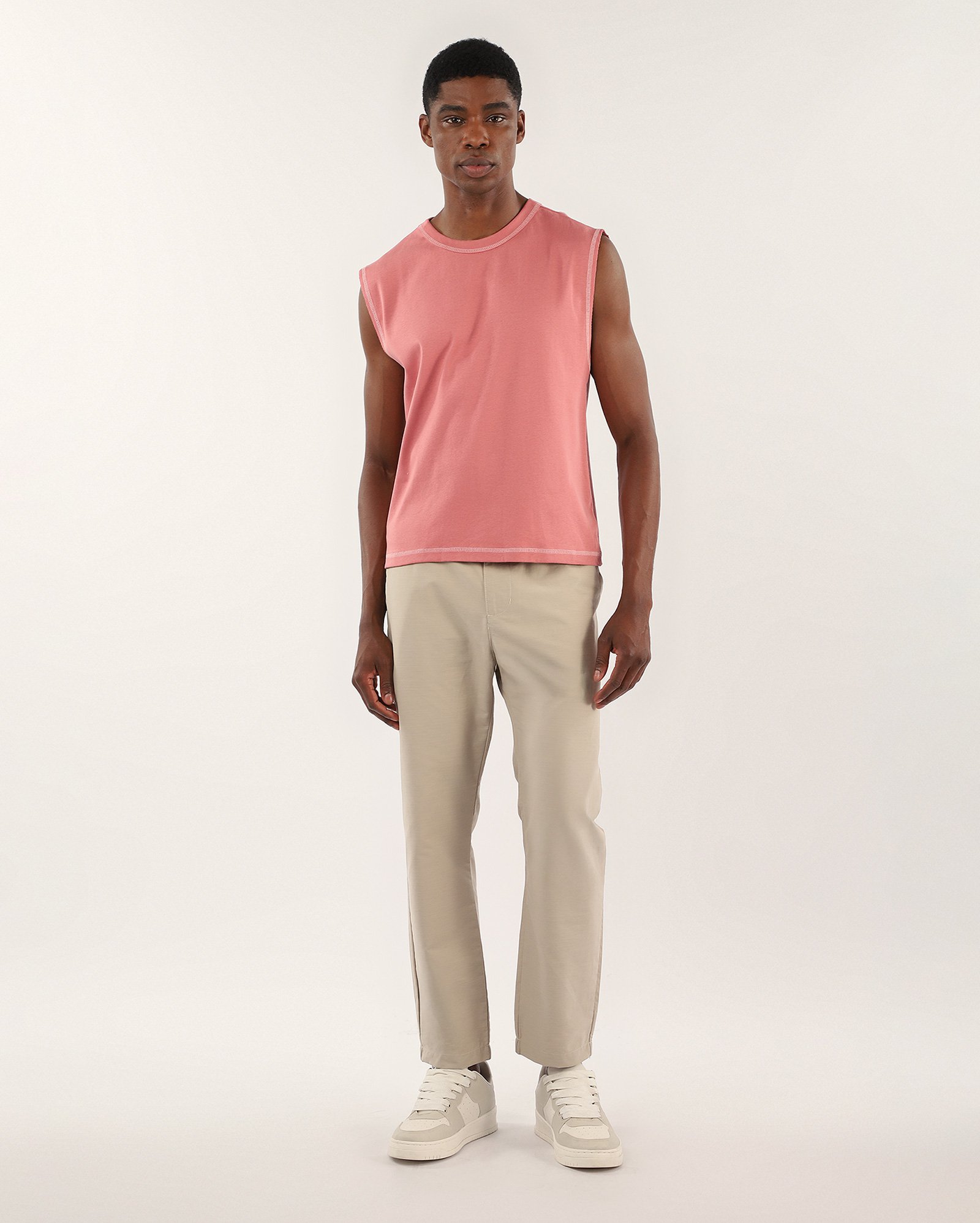 Regata masculina sleeveless rosa