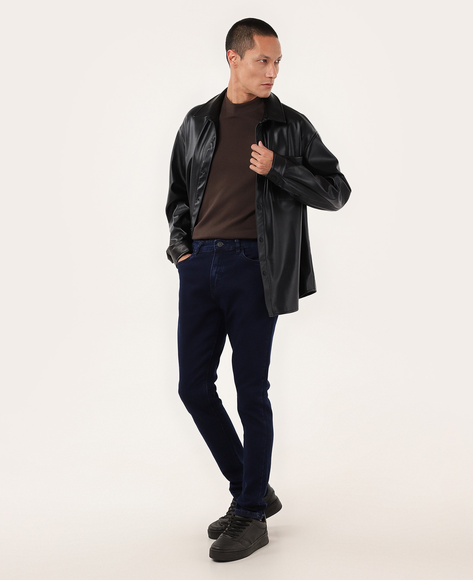 Calça jeans masculina Comfy skinny denim escuro | Pool Jeans