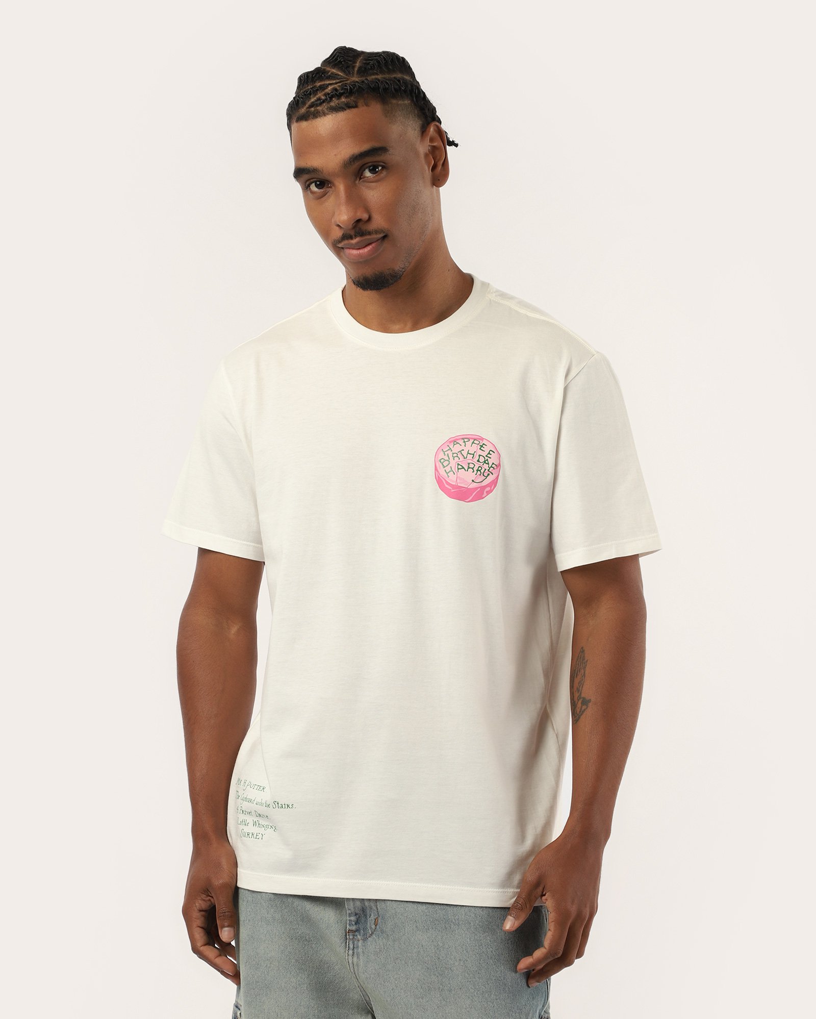 Camiseta masculina regular Harry Potter branca | FANLAB