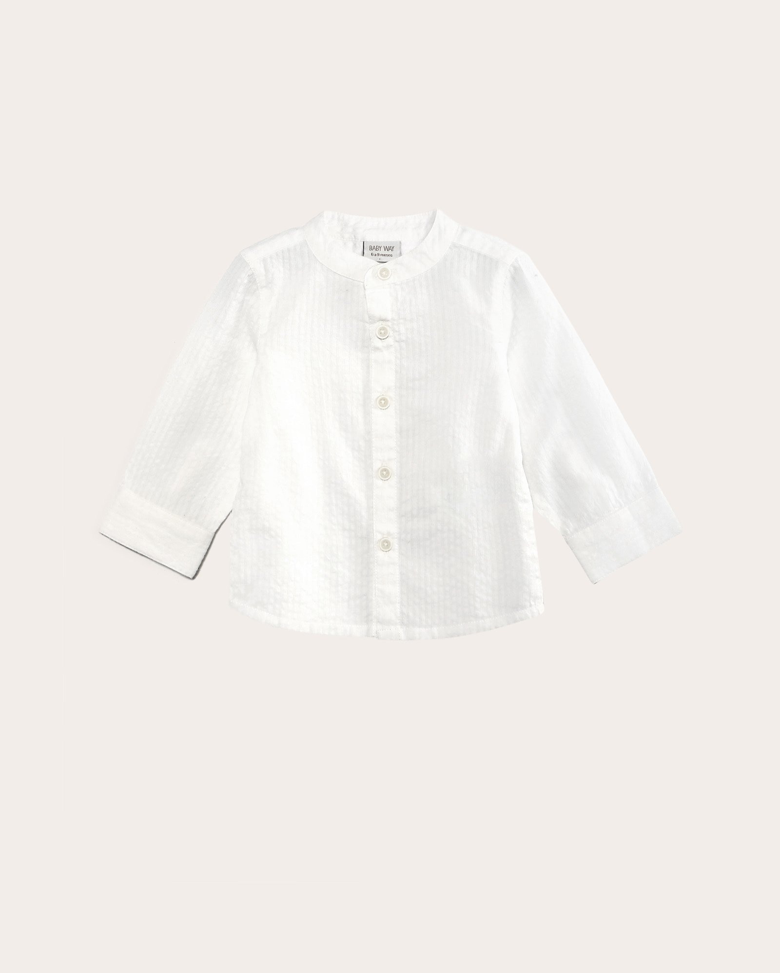 Camisa bebê texturizada manga longa branca | Baby Way