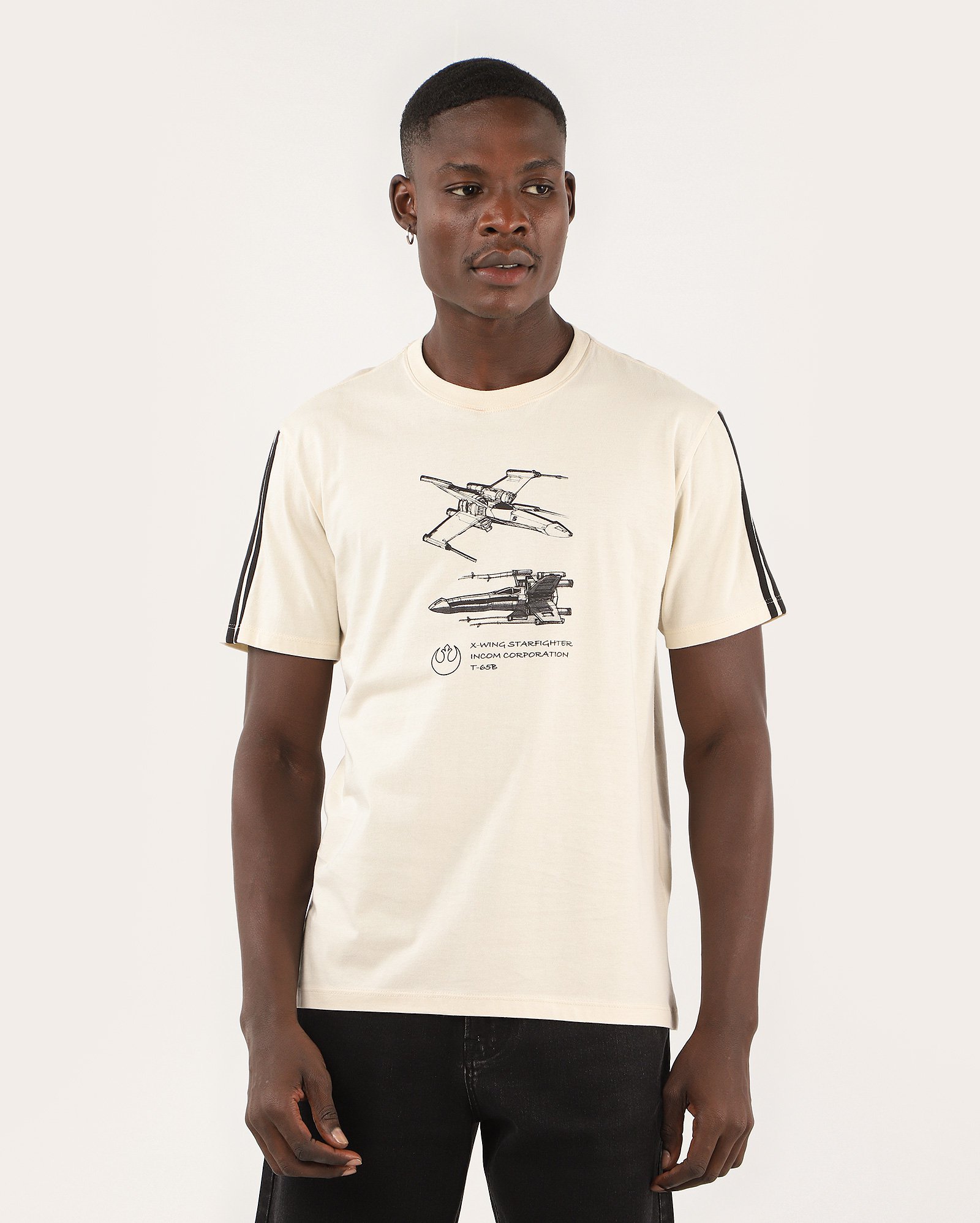 Camiseta masculina naves Star Wars bege | FANLAB