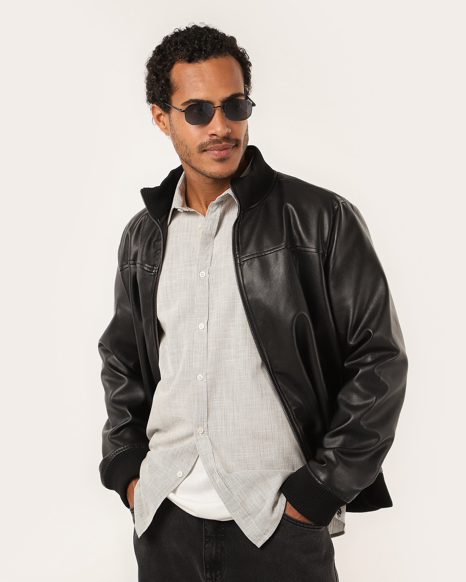 Camisa masculina regular manga longa listrada - multicor