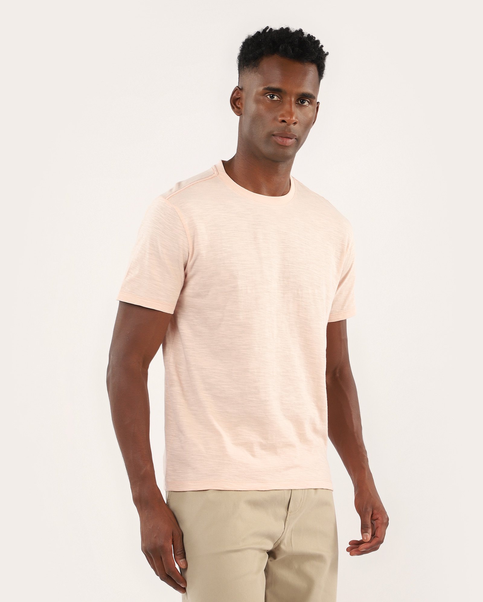 Camiseta masculina regular flamê - rosa