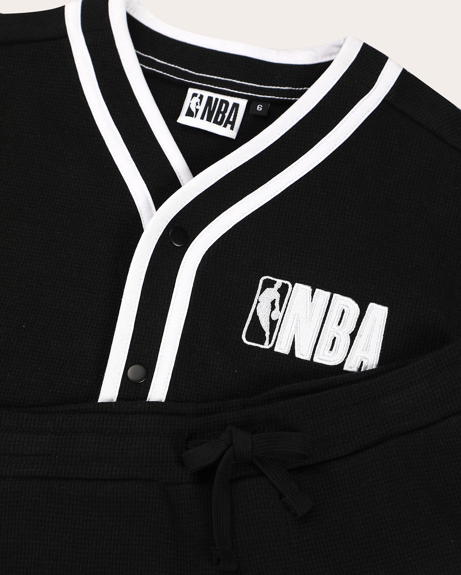 Conjunto curto infantil basquete 1-4A preto | NBA