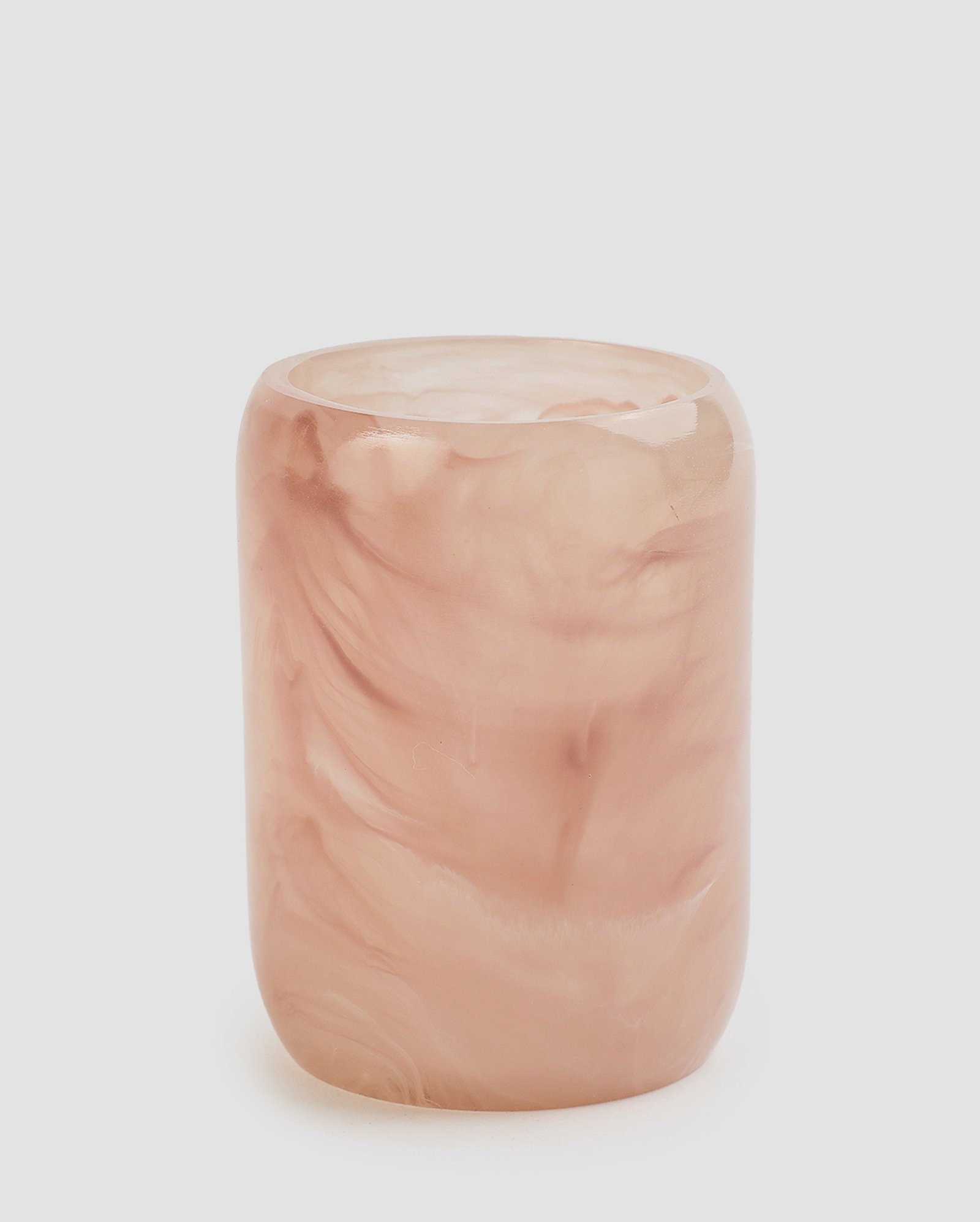 Porta-escova de dentes marmorizado rosa | Casa Riachuelo
