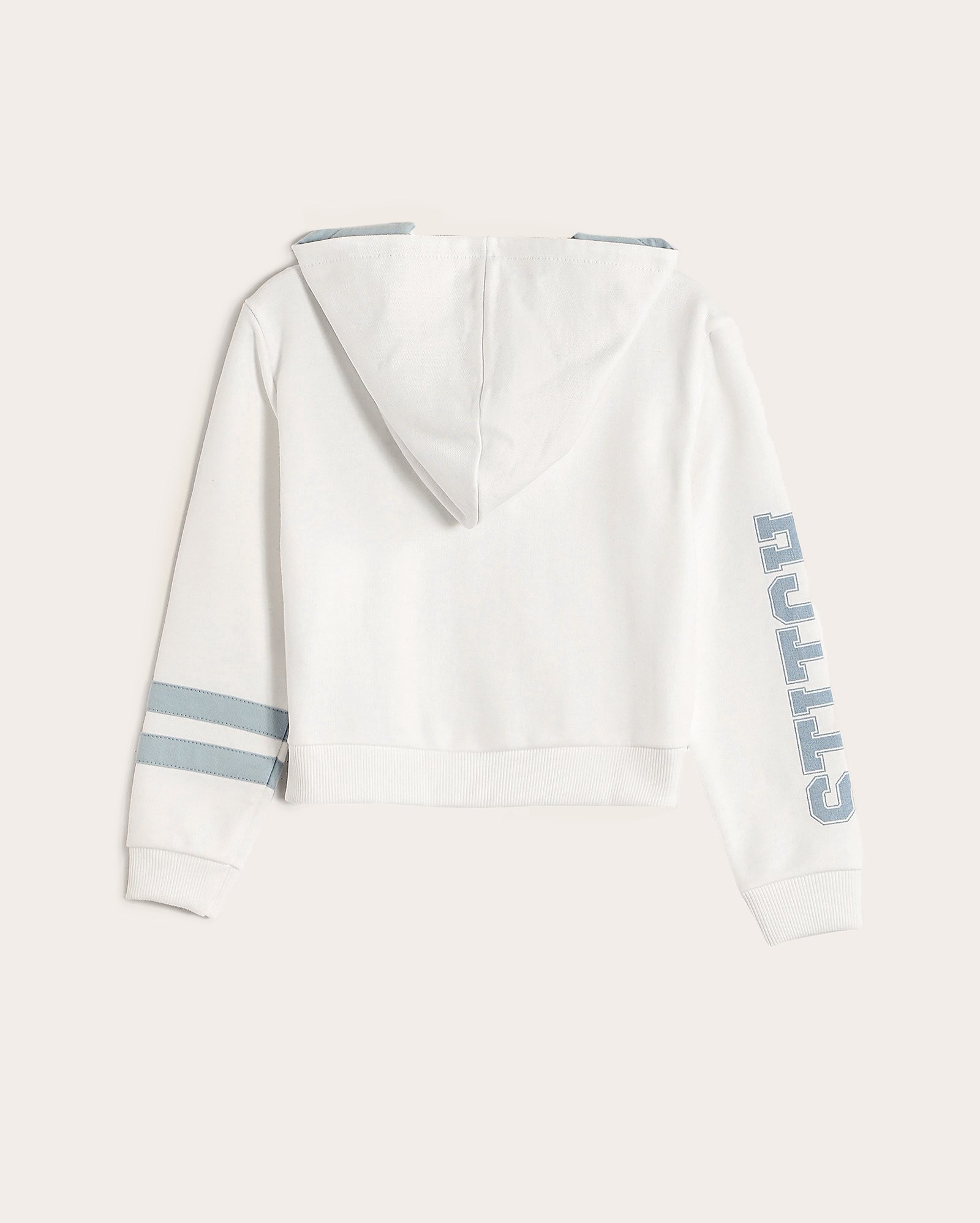 Blusa de moletom infantil com capuz Stitch 4-10A branca | Disney