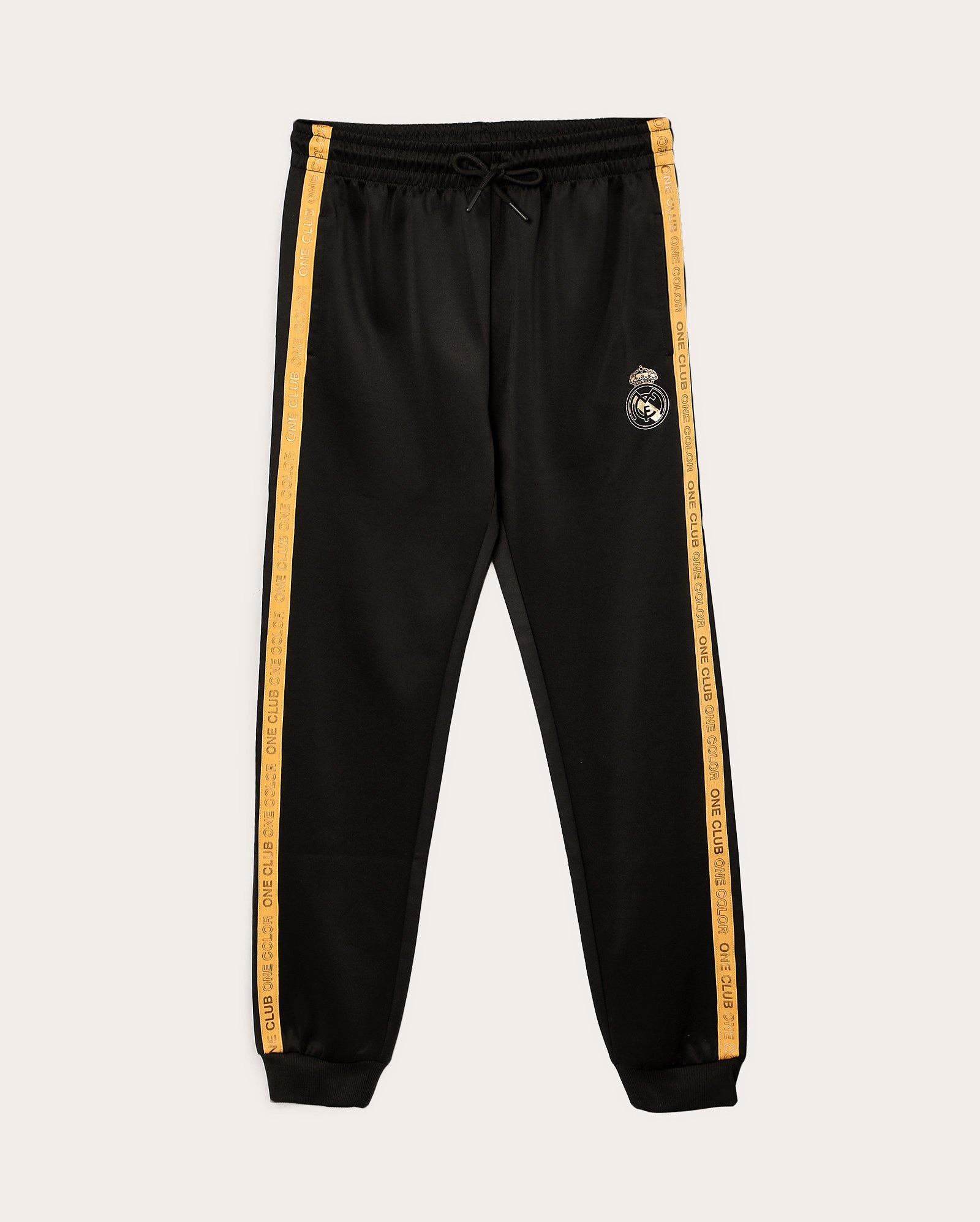 Calça juvenil futebol Real Madrid C.F jogger preta