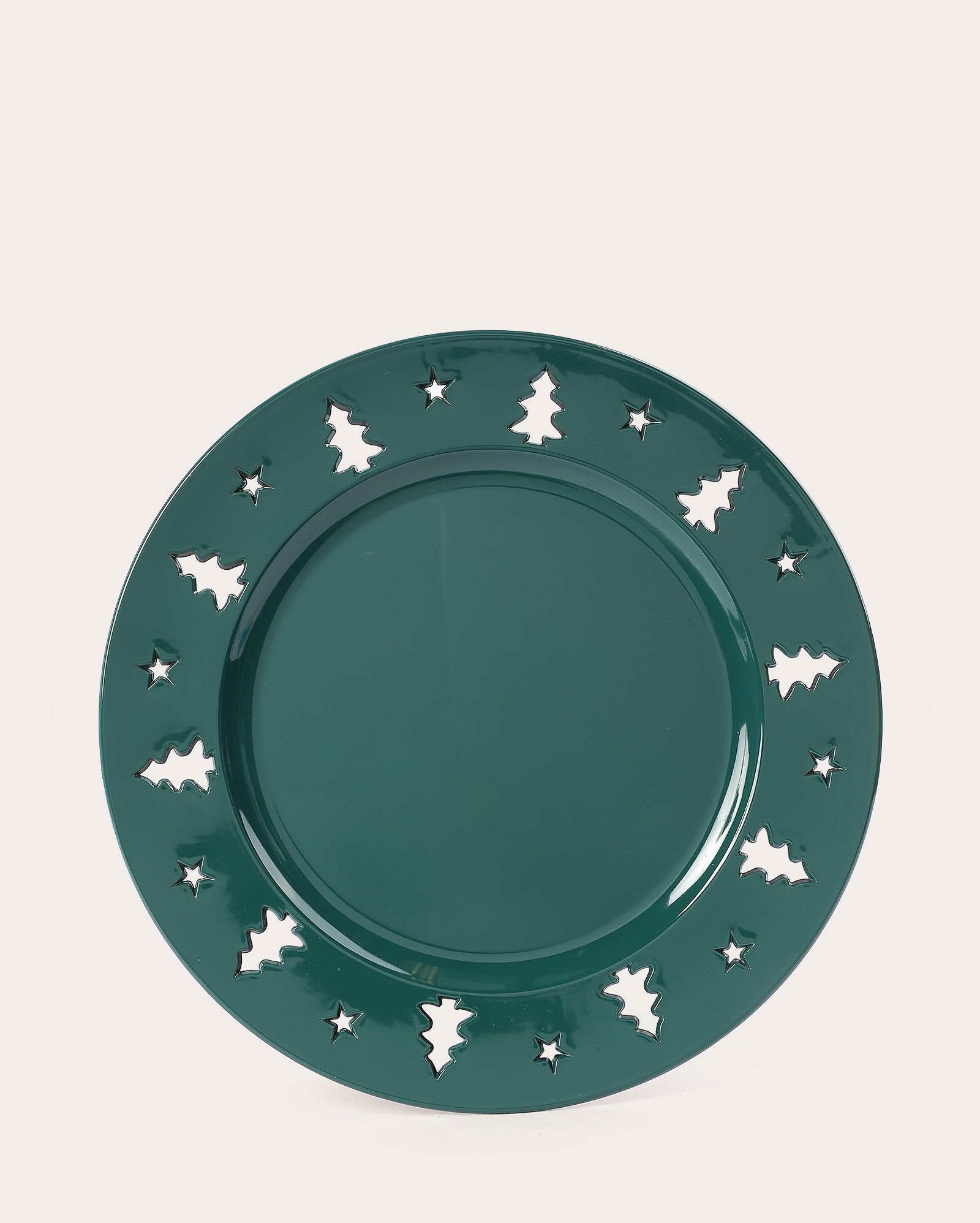 Sousplat redondo natalino 33cm verde | Casa Riachuelo