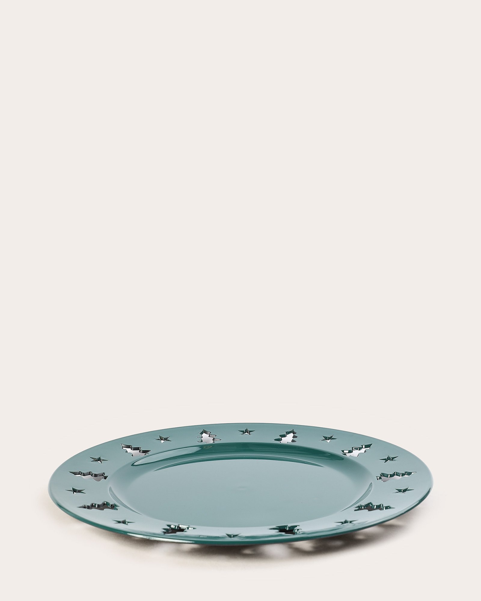 Sousplat redondo natalino 33cm verde | Casa Riachuelo