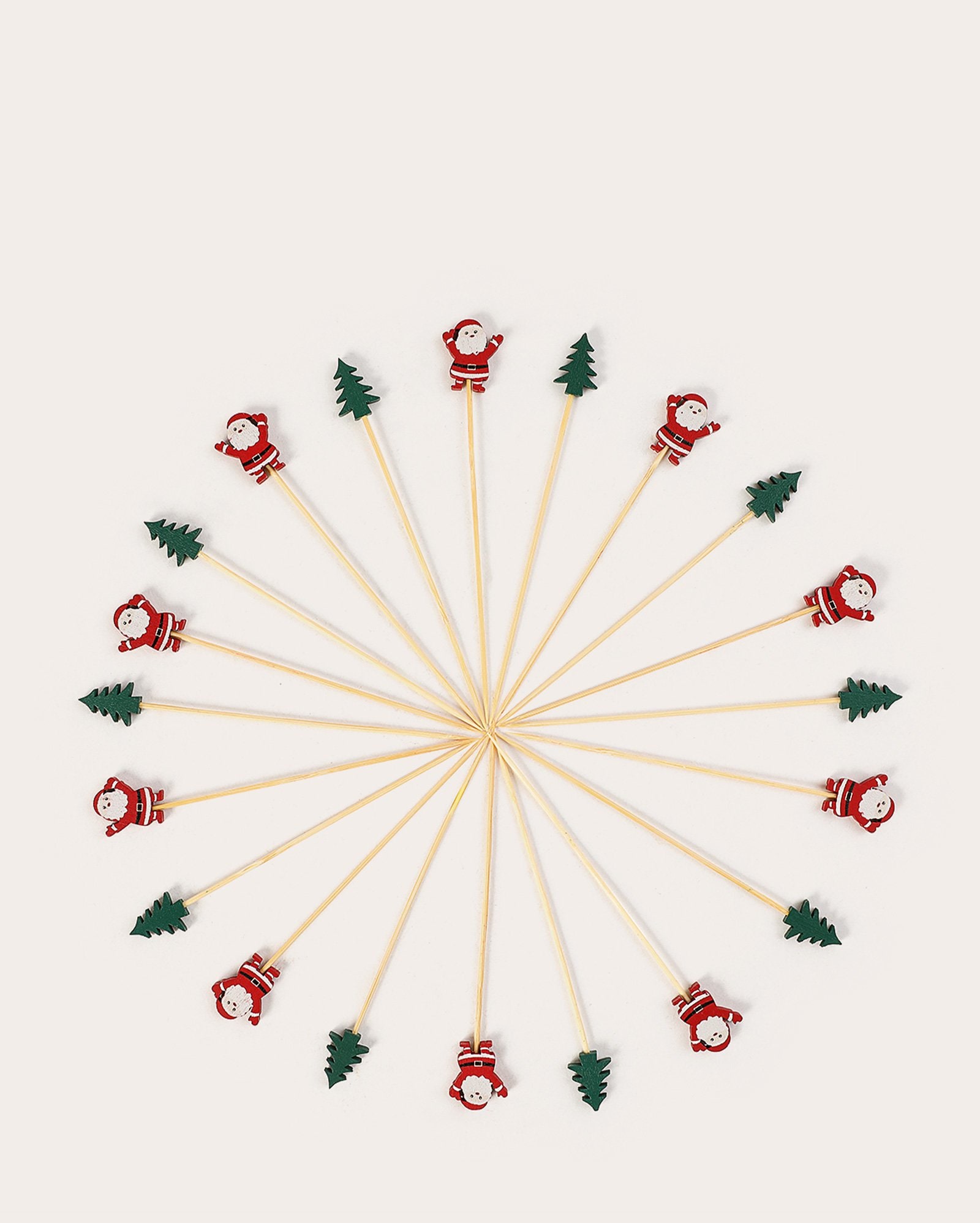 Kit palitos aperitivos 20 peças natalinos multicor | Casa Riachuelo