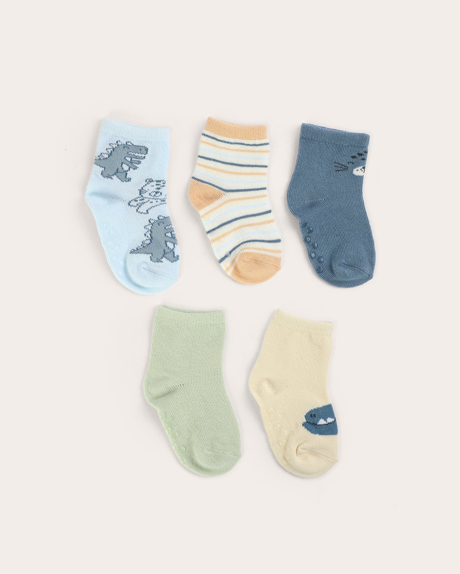 Kit meia bebê 5 pares de bichinhos multicor 